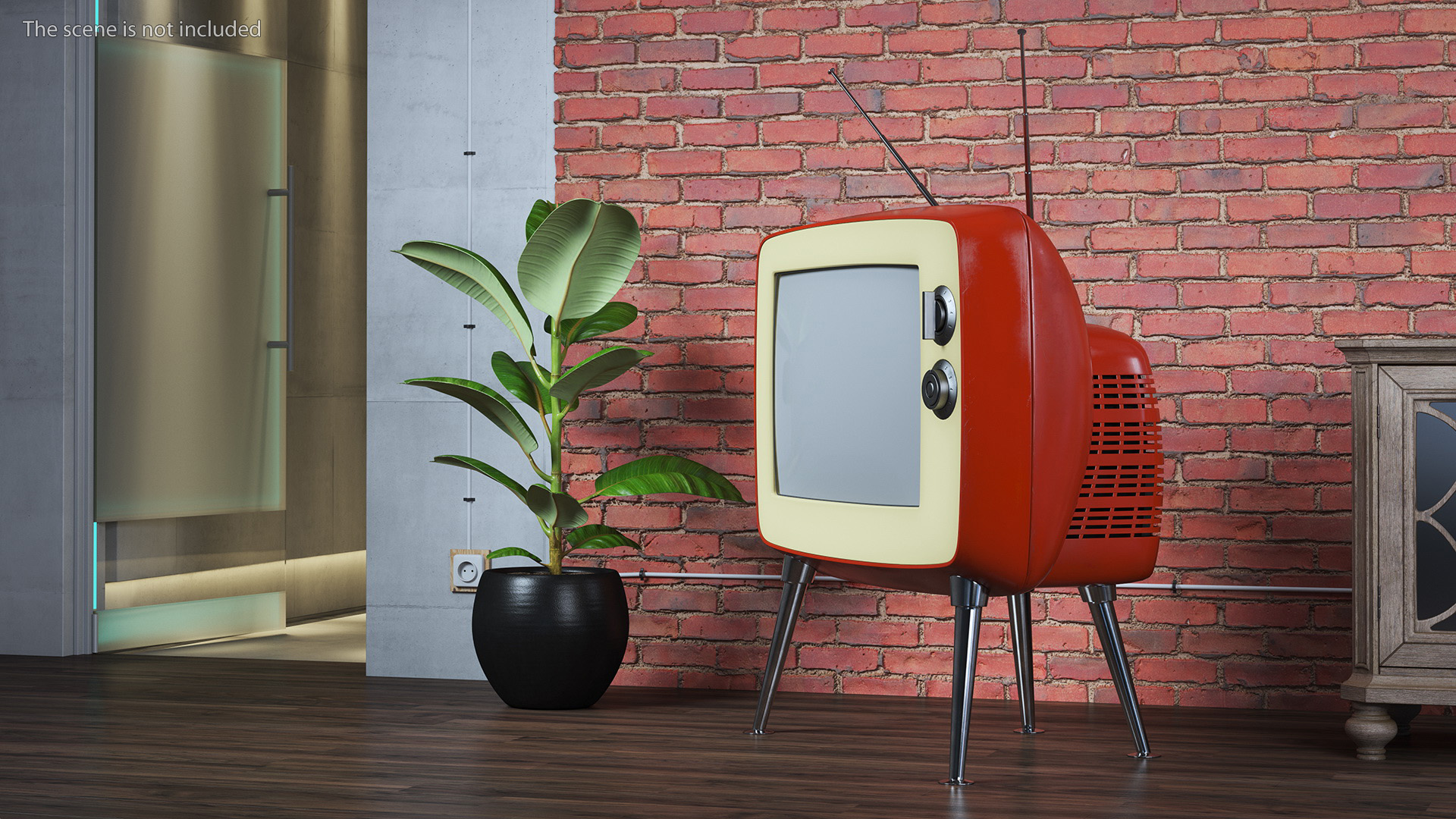 Old Tv On Legs 3D model