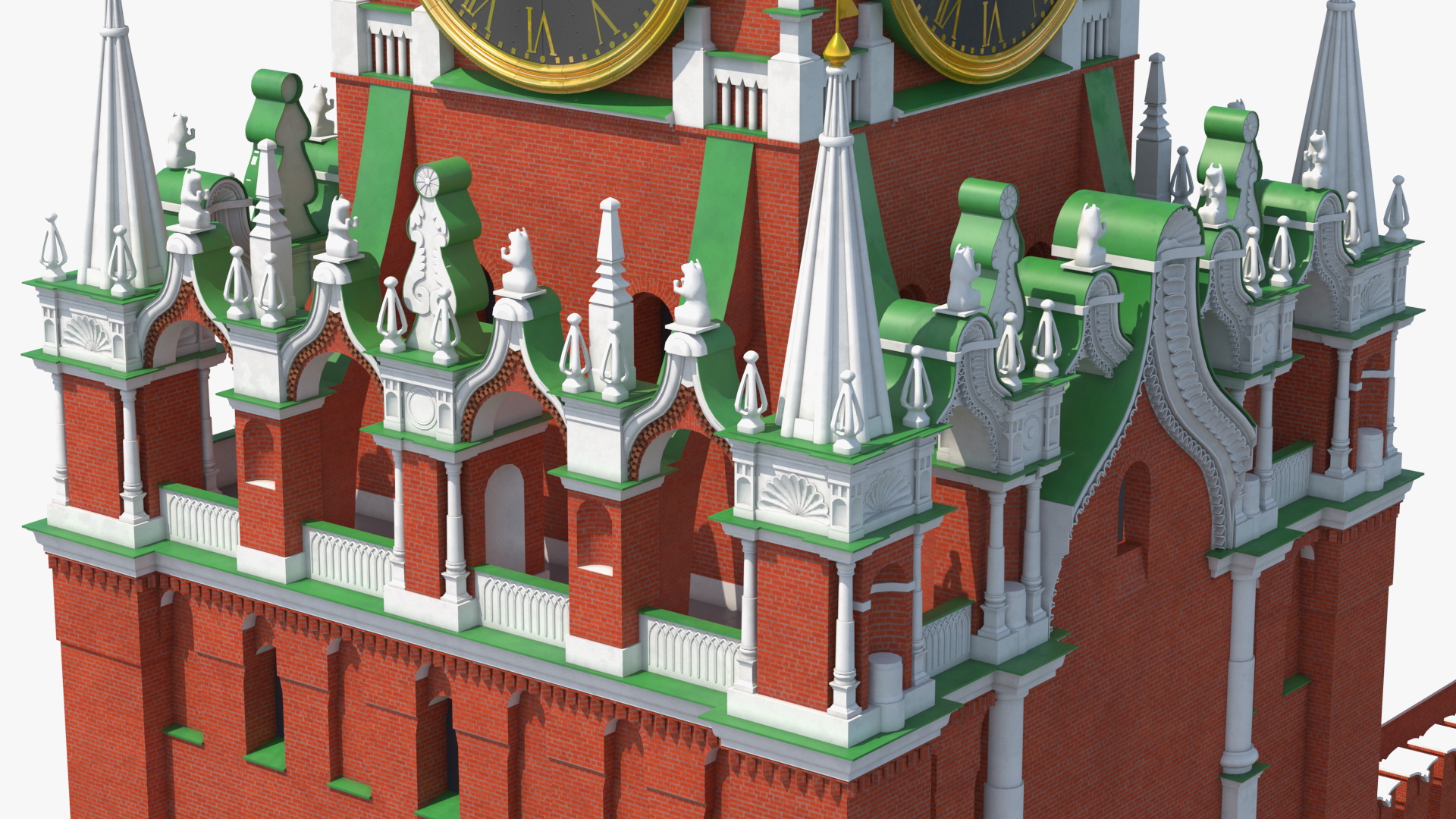 3D model Moscow Kremlin Spasskaya Tower