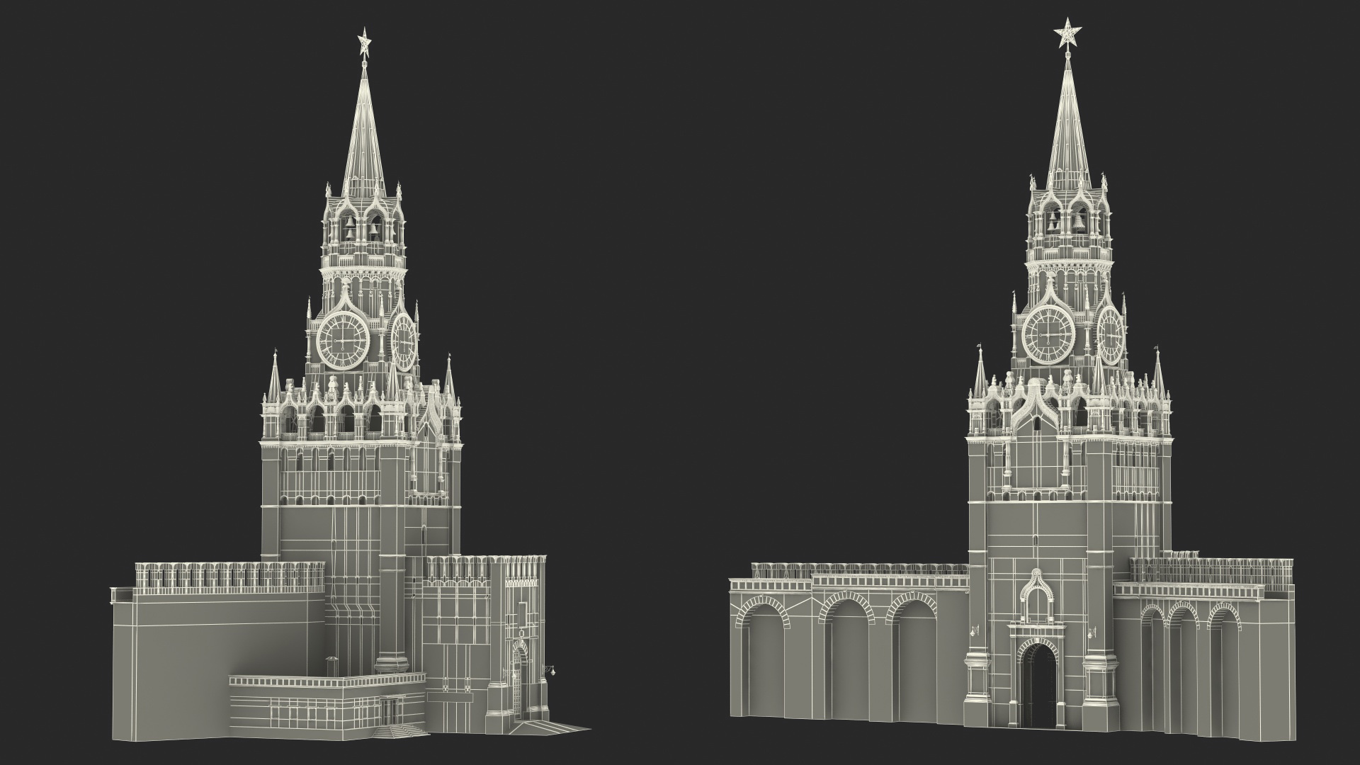 3D model Moscow Kremlin Spasskaya Tower