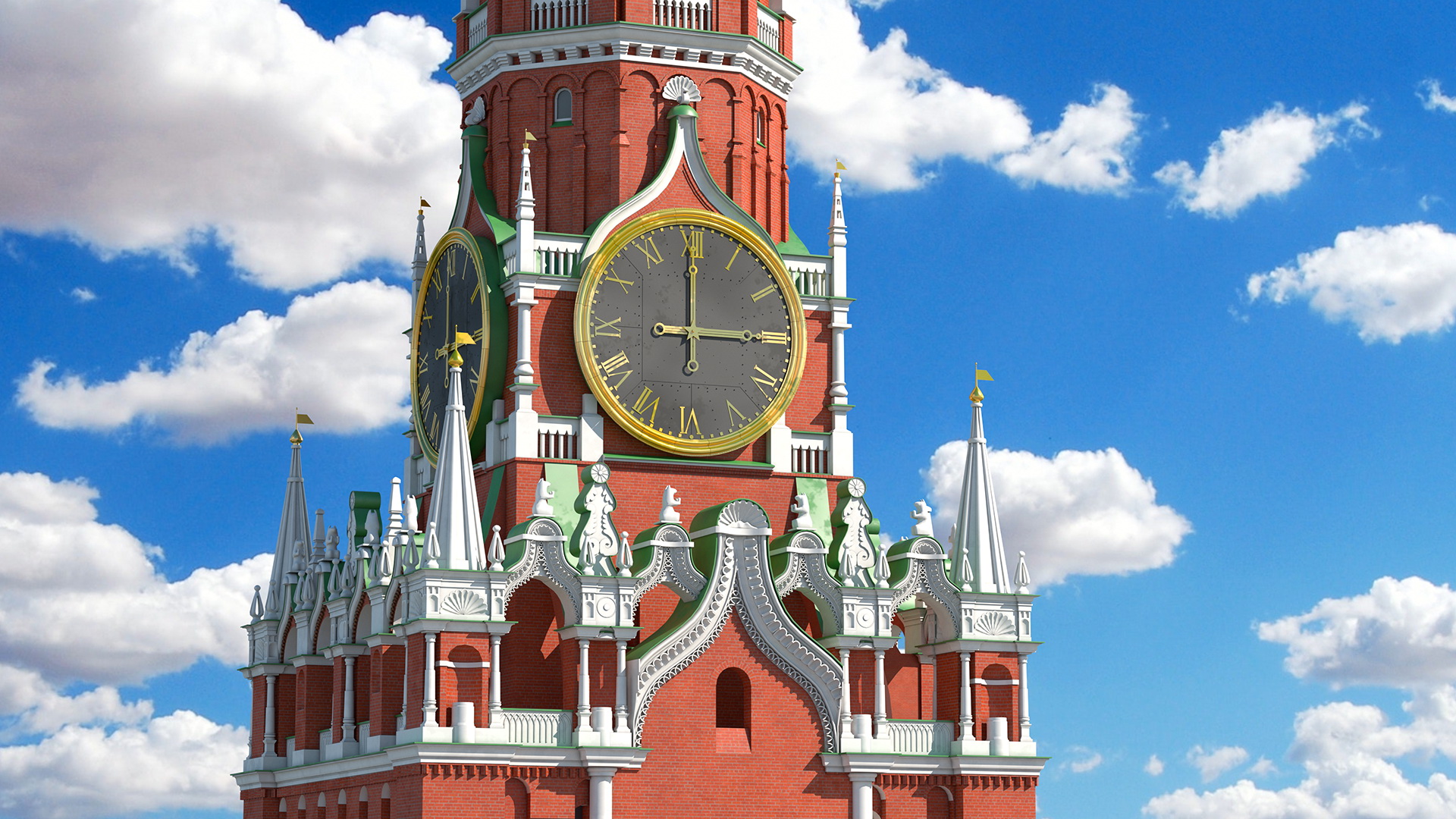 3D model Moscow Kremlin Spasskaya Tower