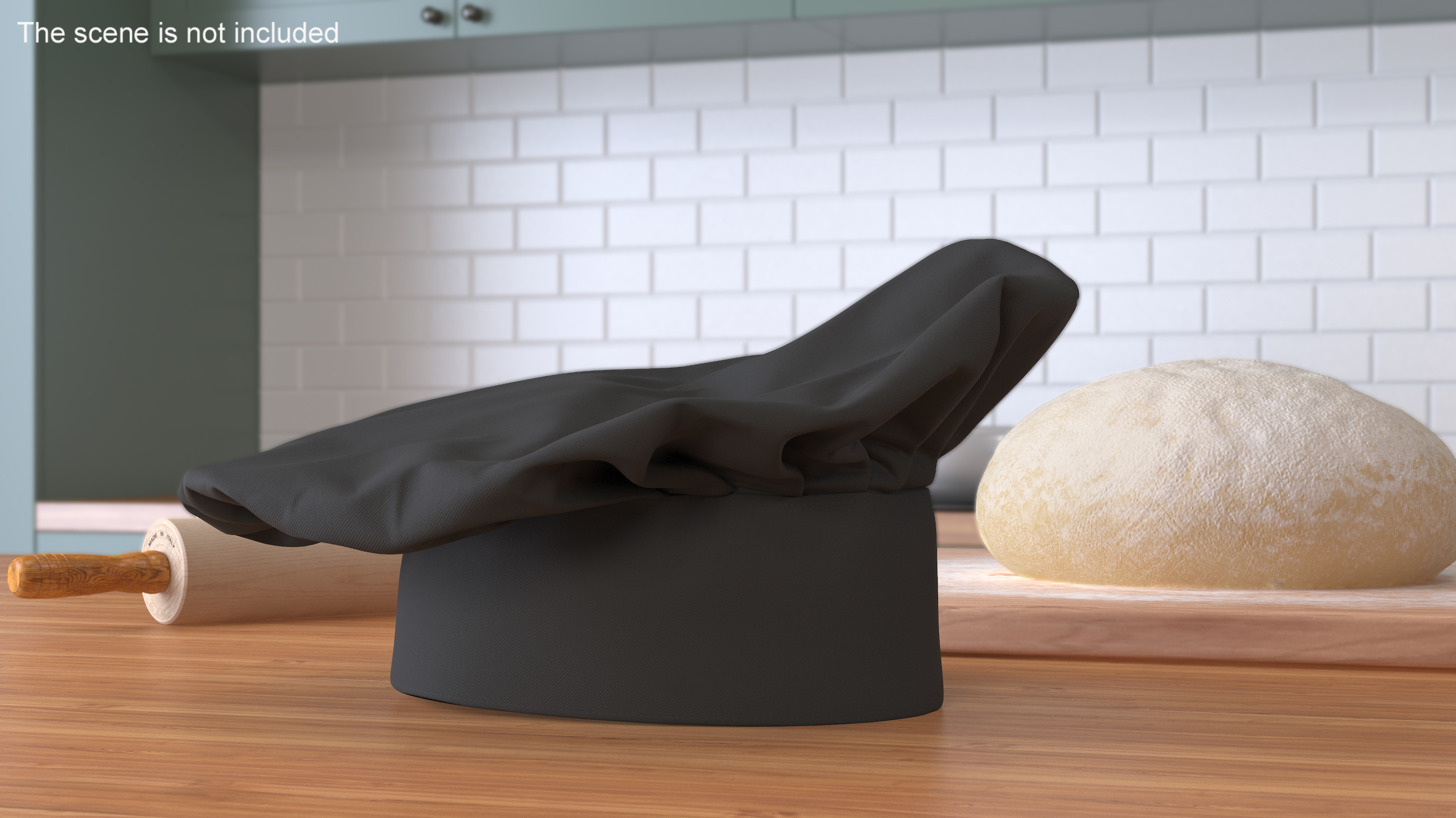 Chef Hat in Black 3D