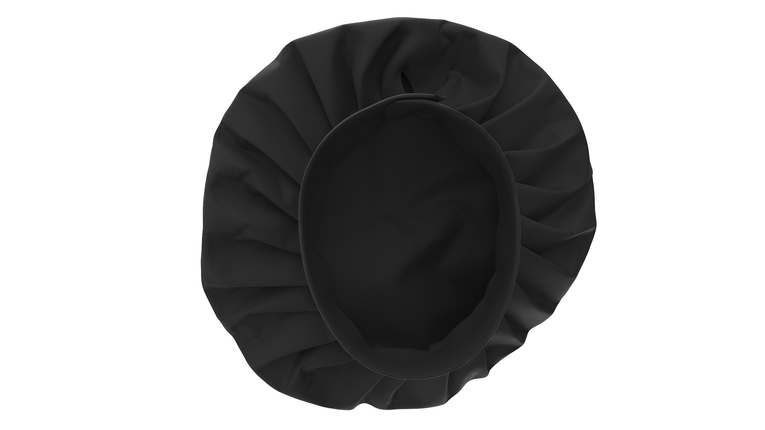 Chef Hat in Black 3D