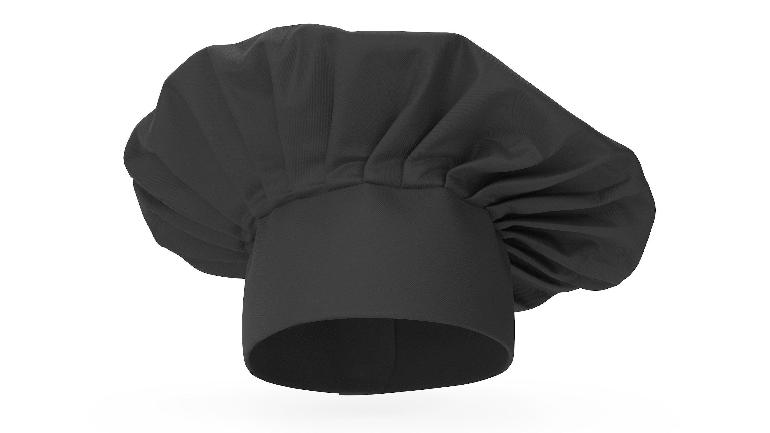 Chef Hat in Black 3D