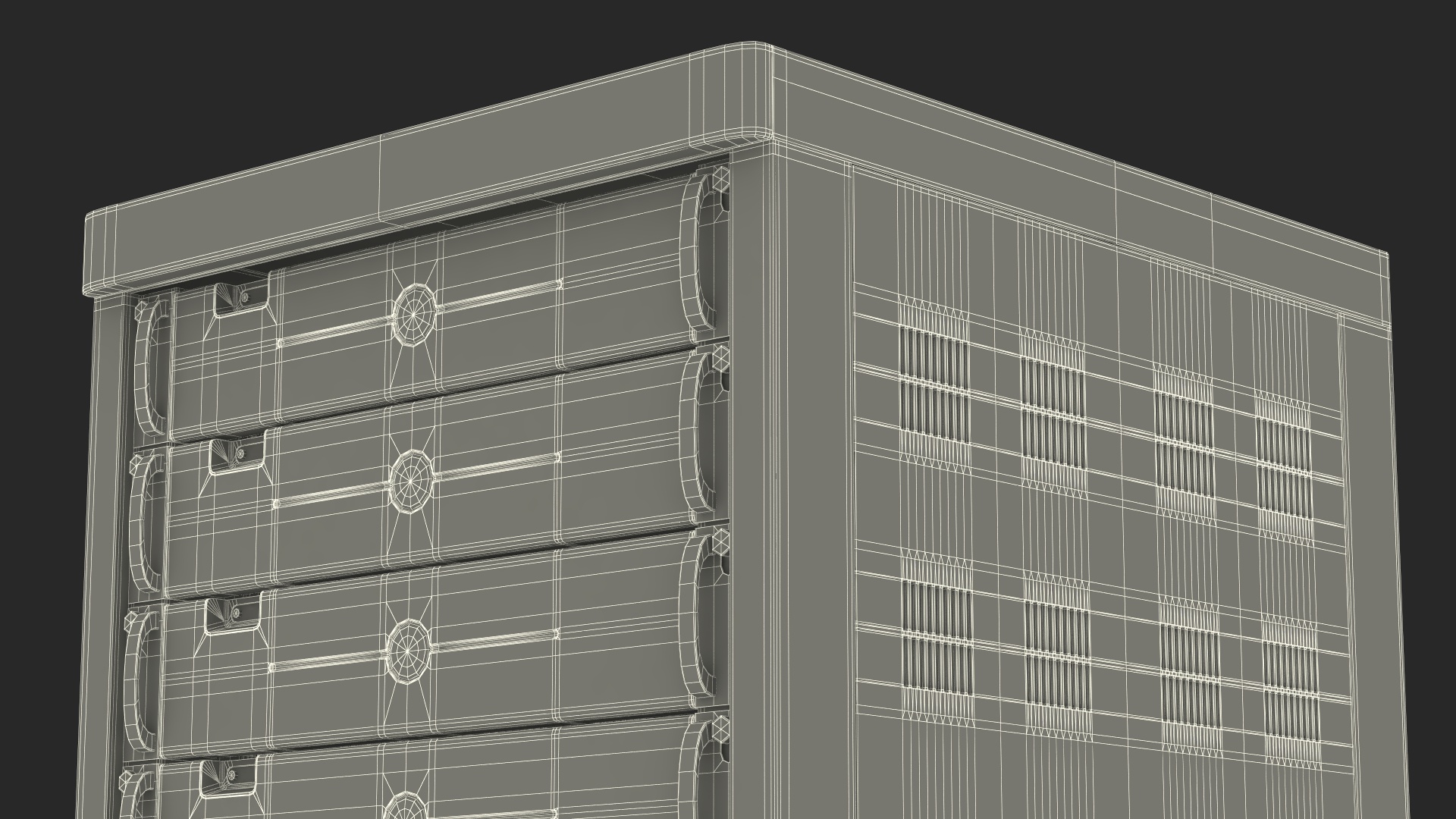 3D Data Center Server Rack model