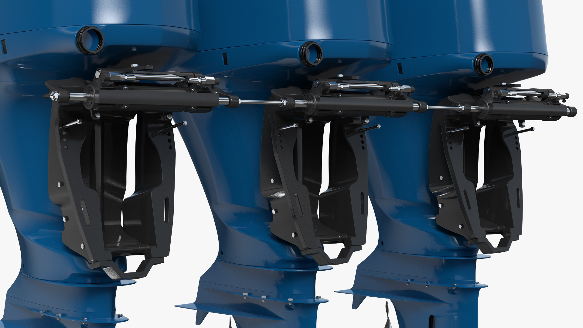 Triple Outboard Motors 3D