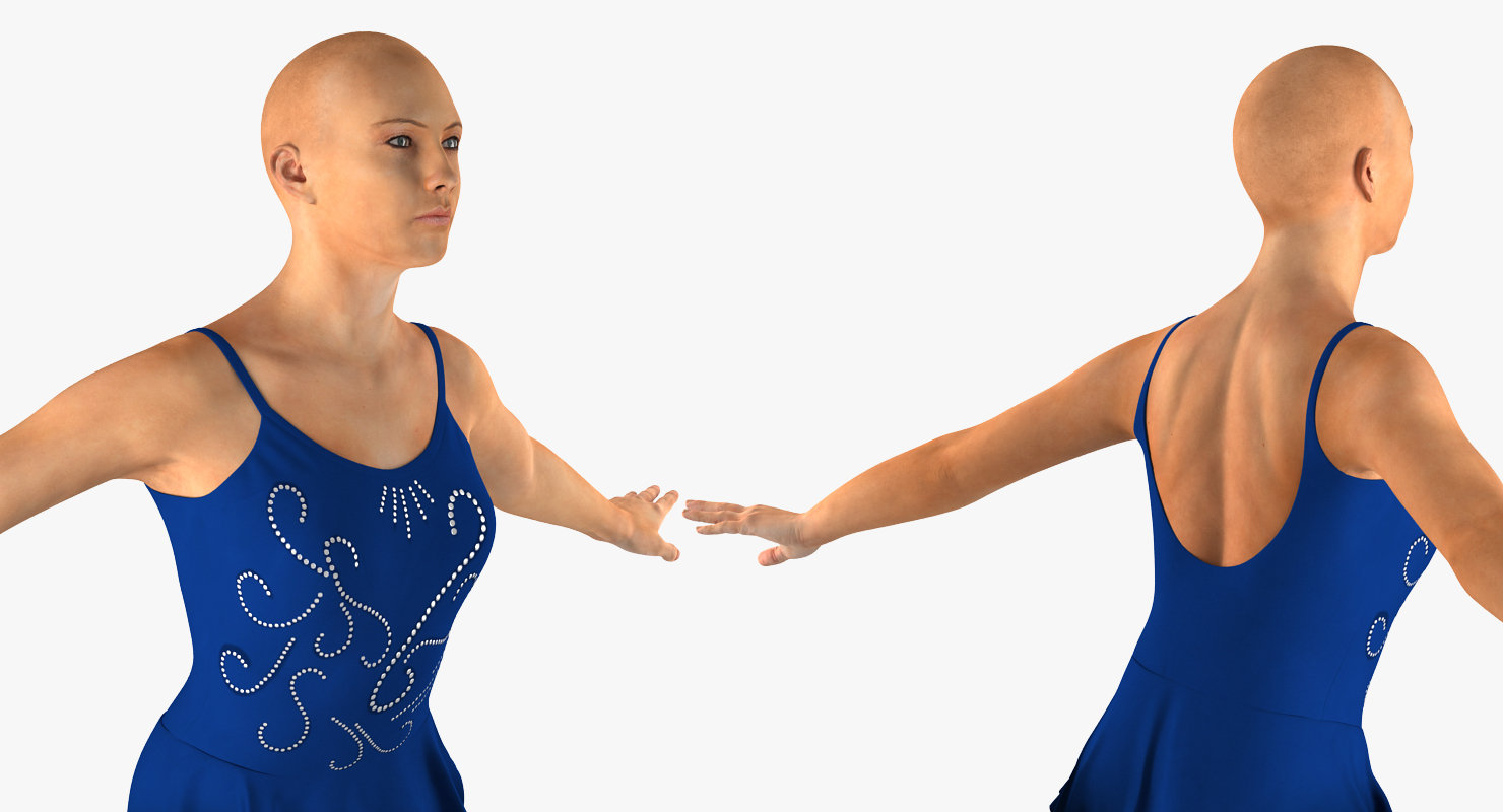 Female Figure Skater 2 Pose 2 3D model