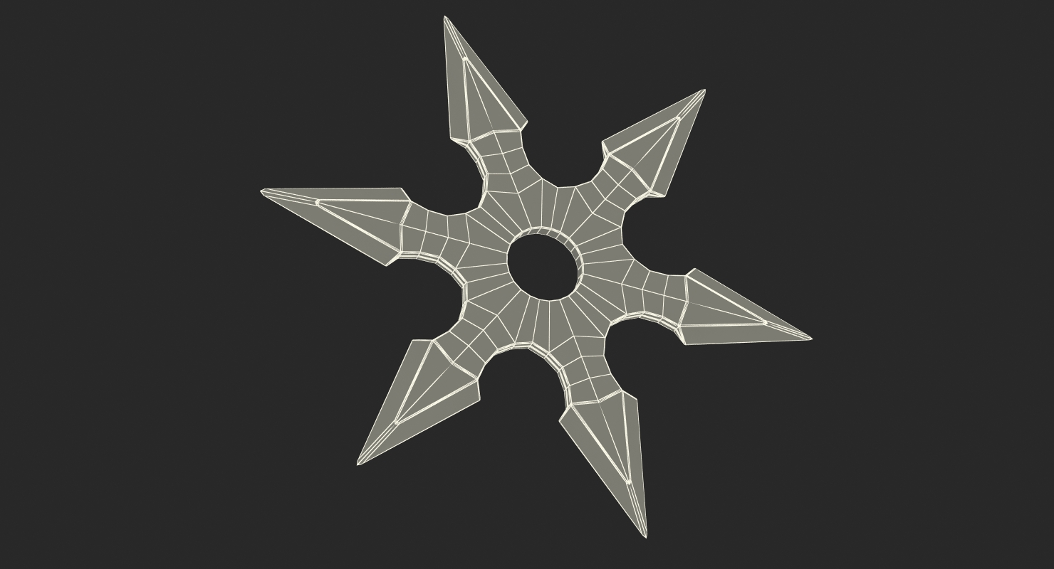 3D Shuriken Six Point model