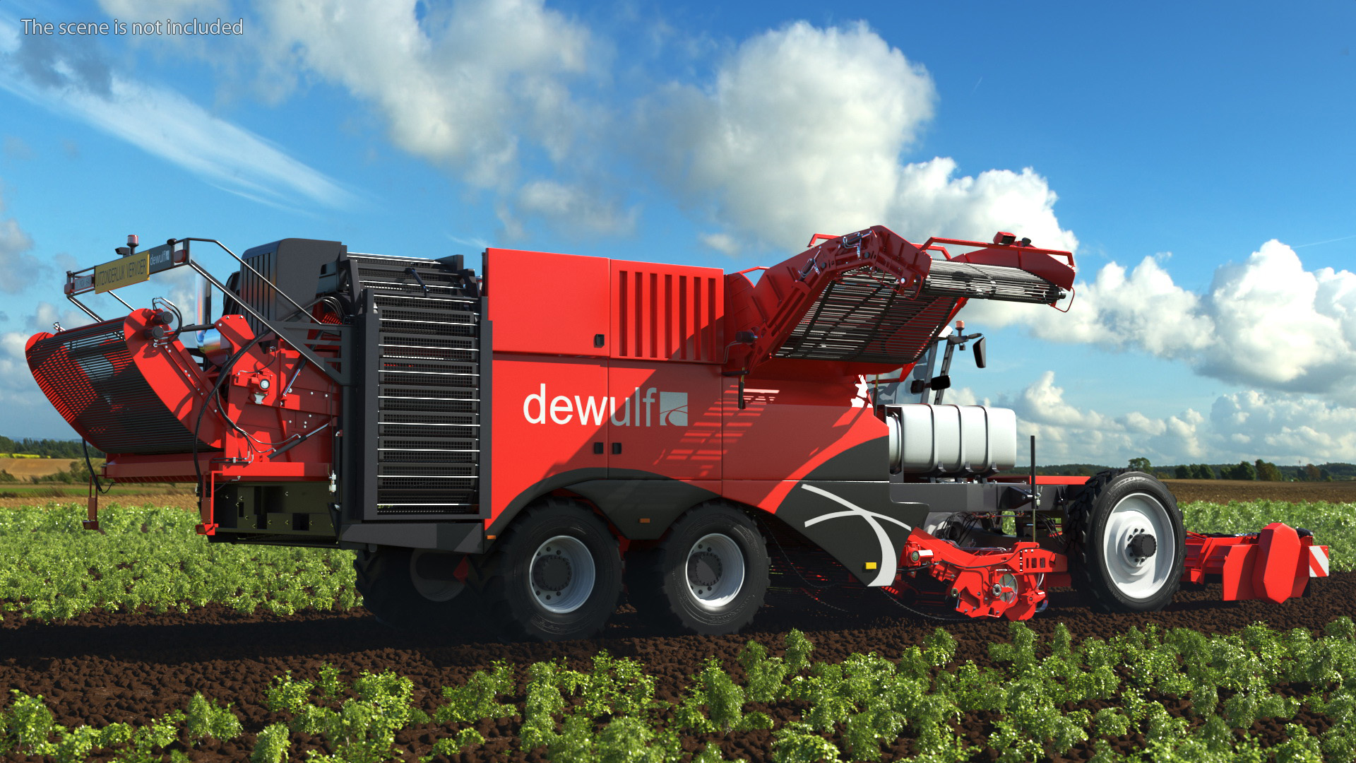 Dewulf Enduro 4-Row Harvester 3D model