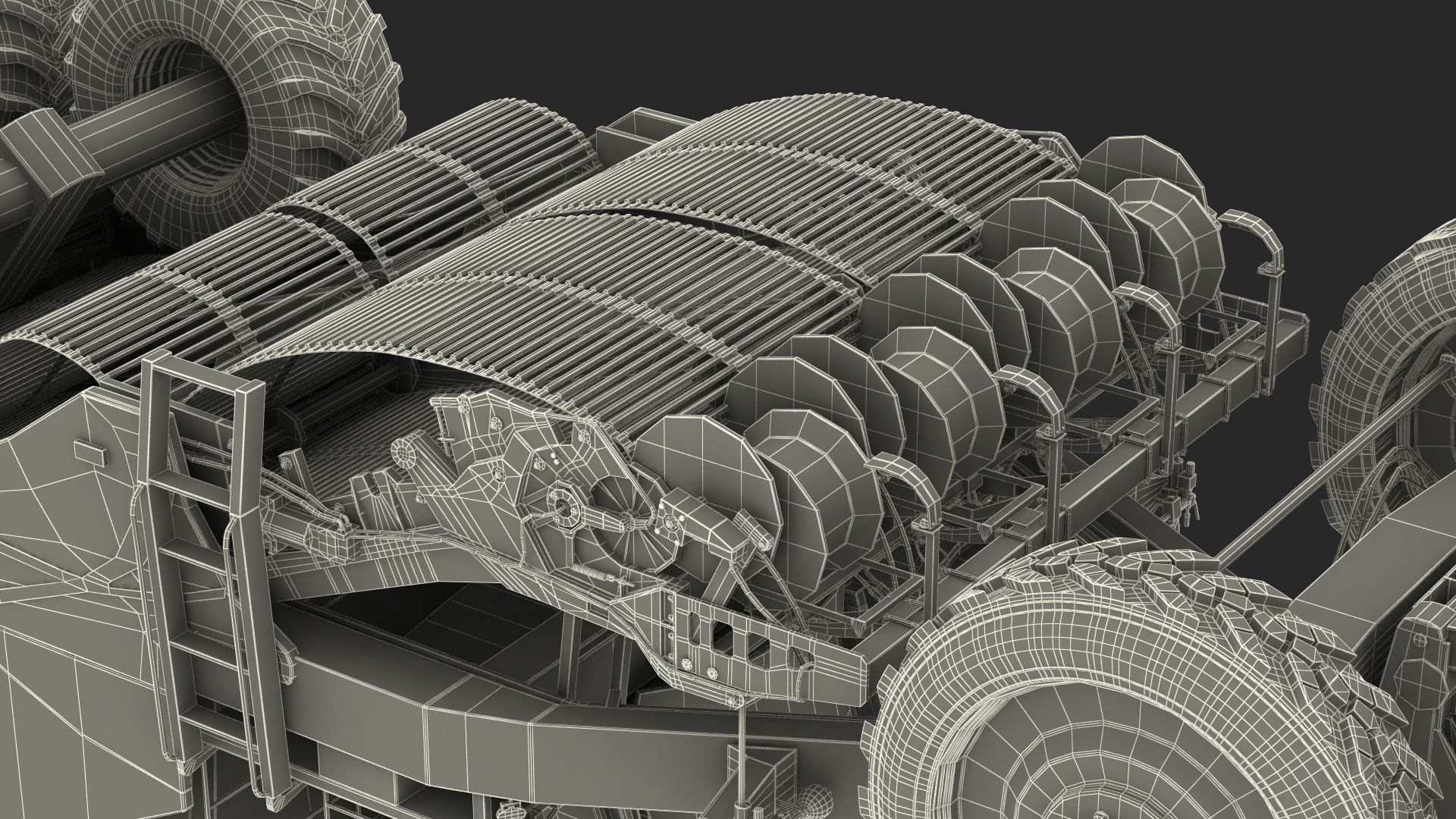 Dewulf Enduro 4-Row Harvester 3D model