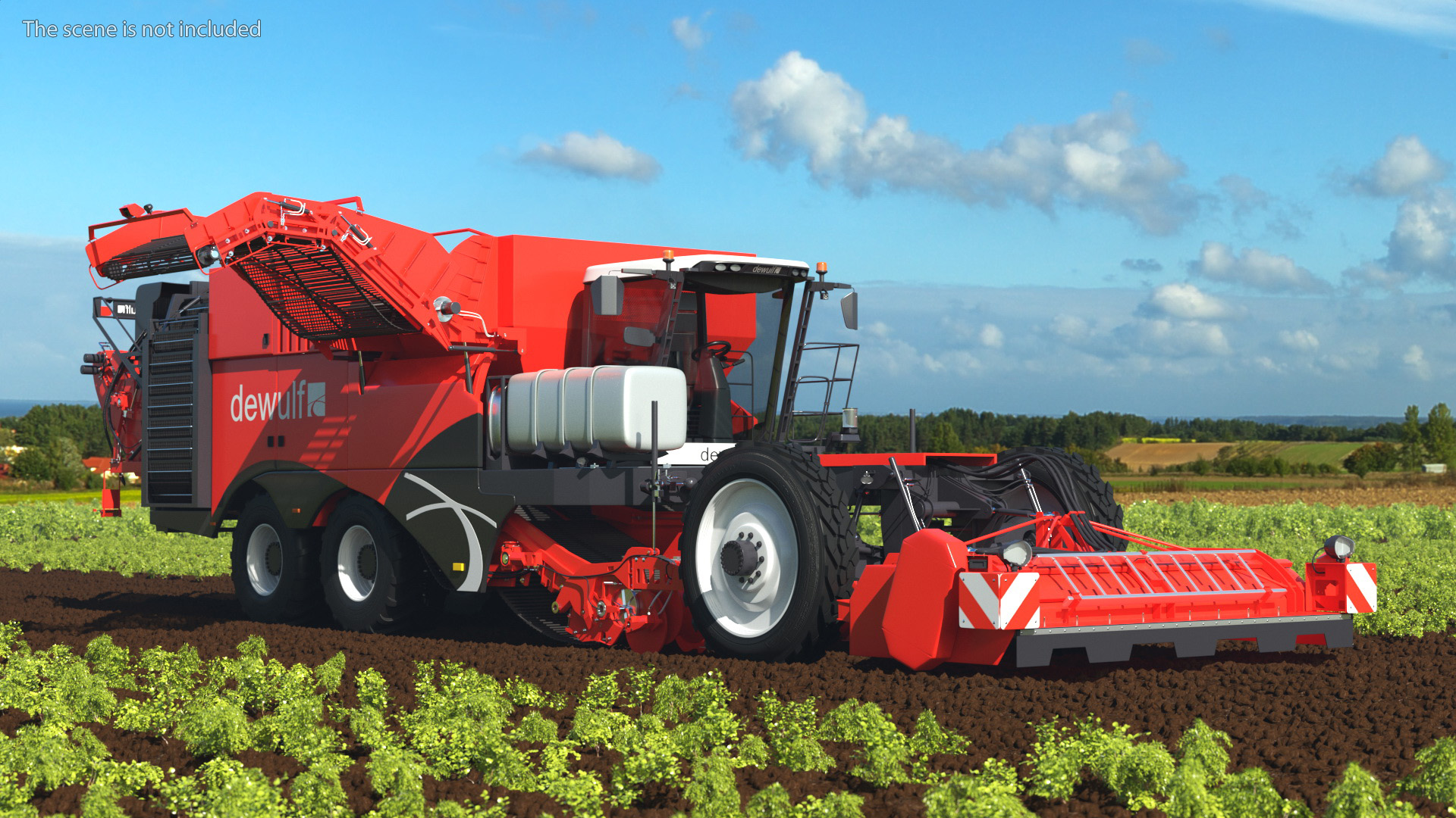 Dewulf Enduro 4-Row Harvester 3D model