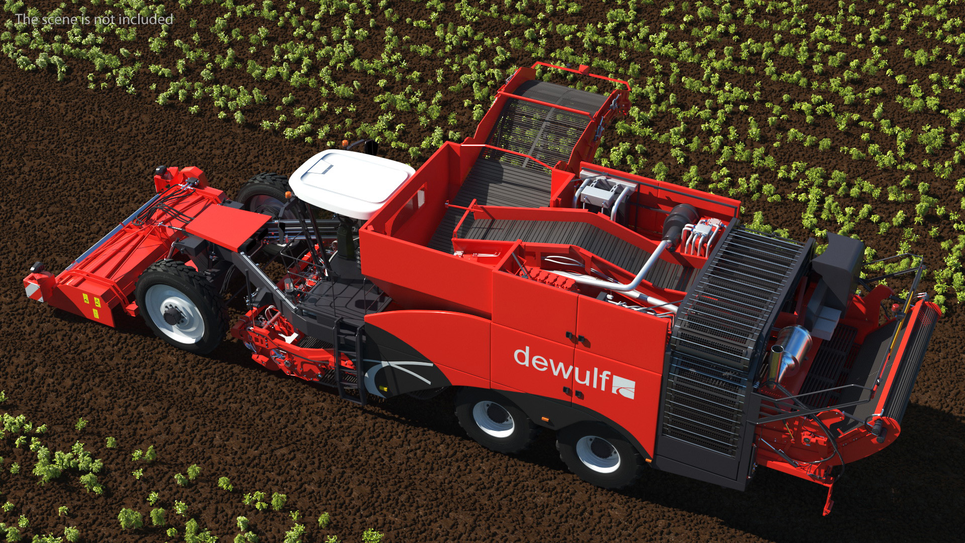 Dewulf Enduro 4-Row Harvester 3D model