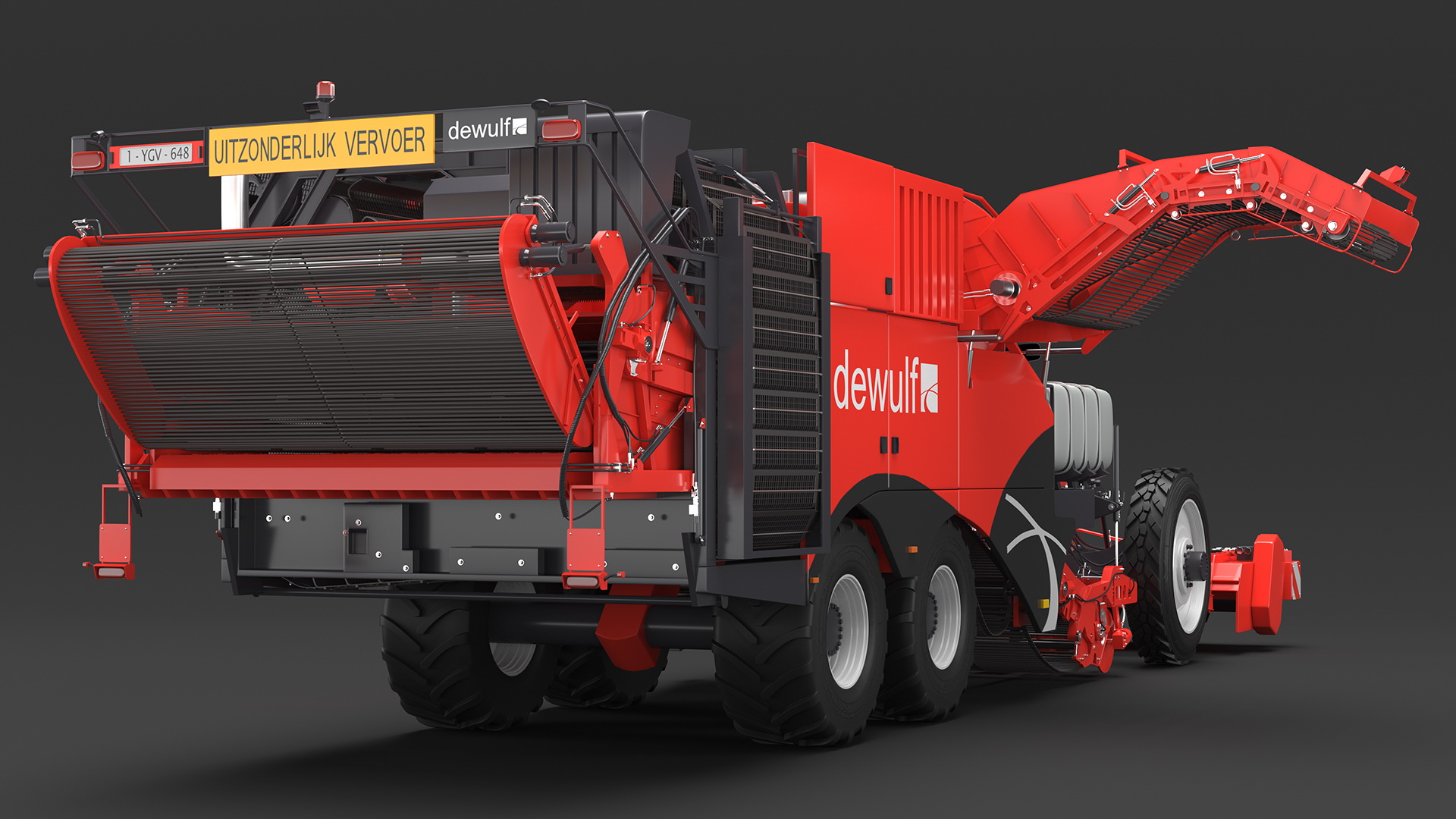 Dewulf Enduro 4-Row Harvester 3D model