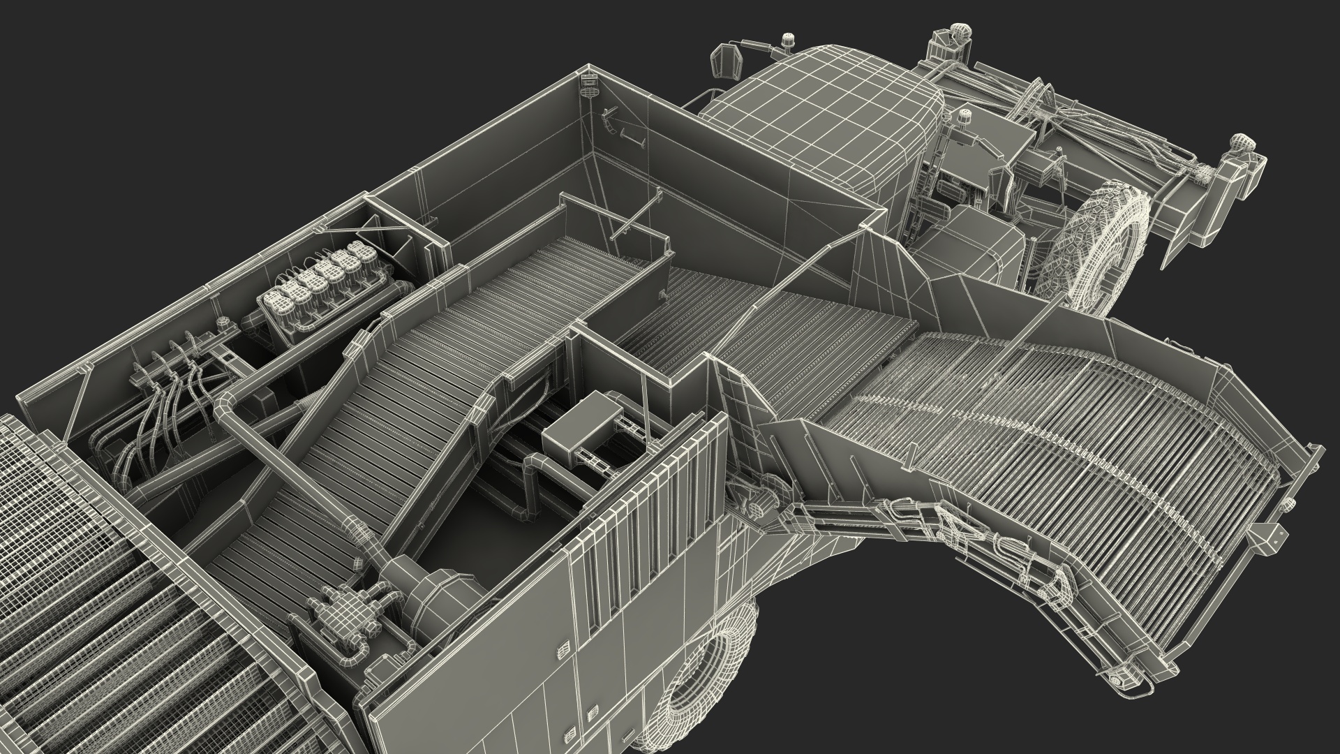 Dewulf Enduro 4-Row Harvester 3D model