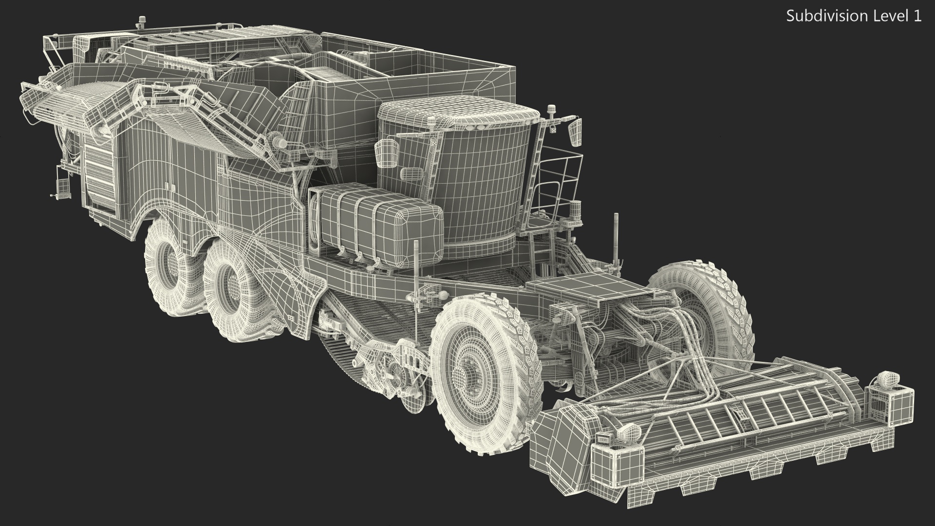 Dewulf Enduro 4-Row Harvester 3D model