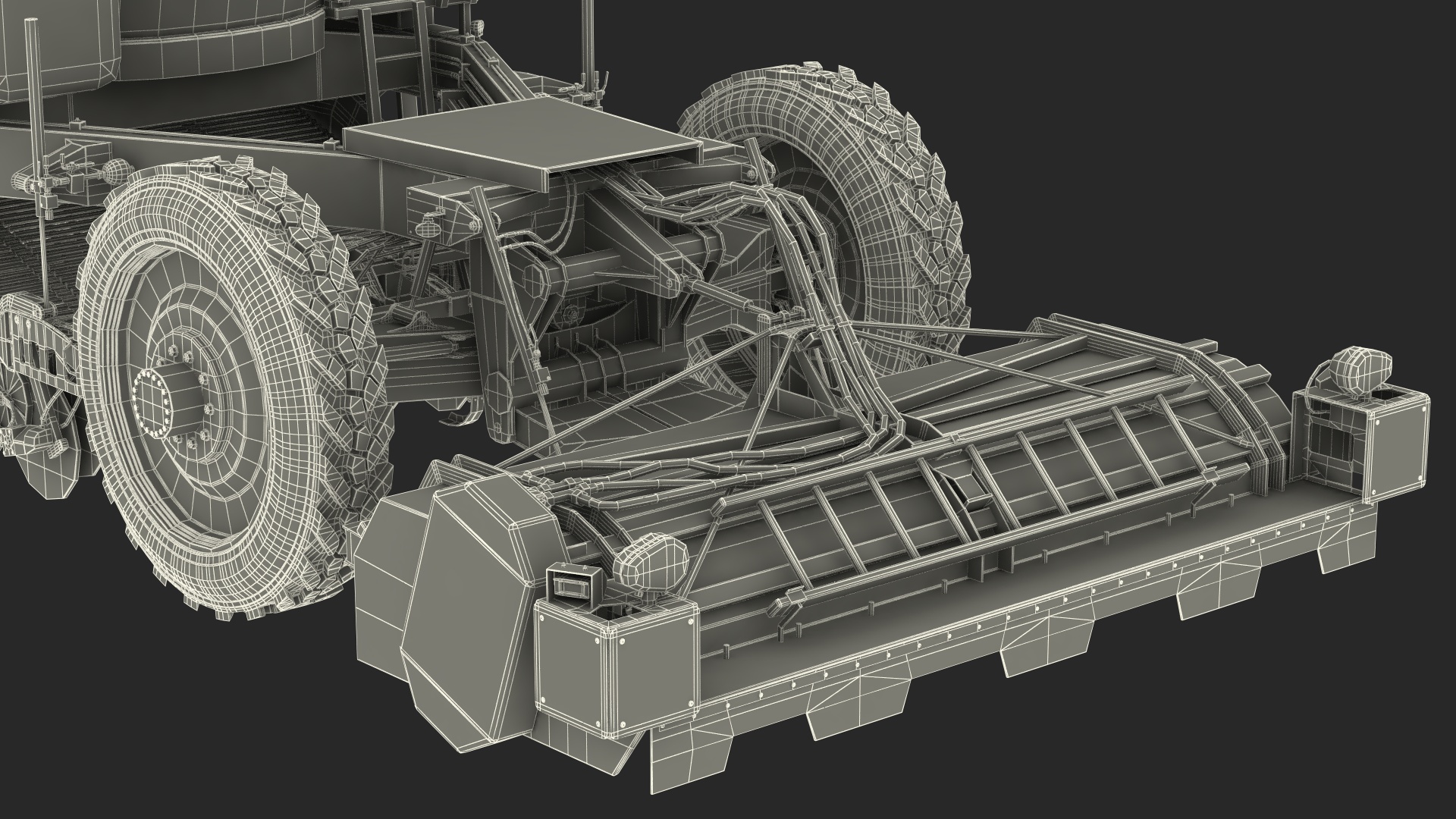 Dewulf Enduro 4-Row Harvester 3D model