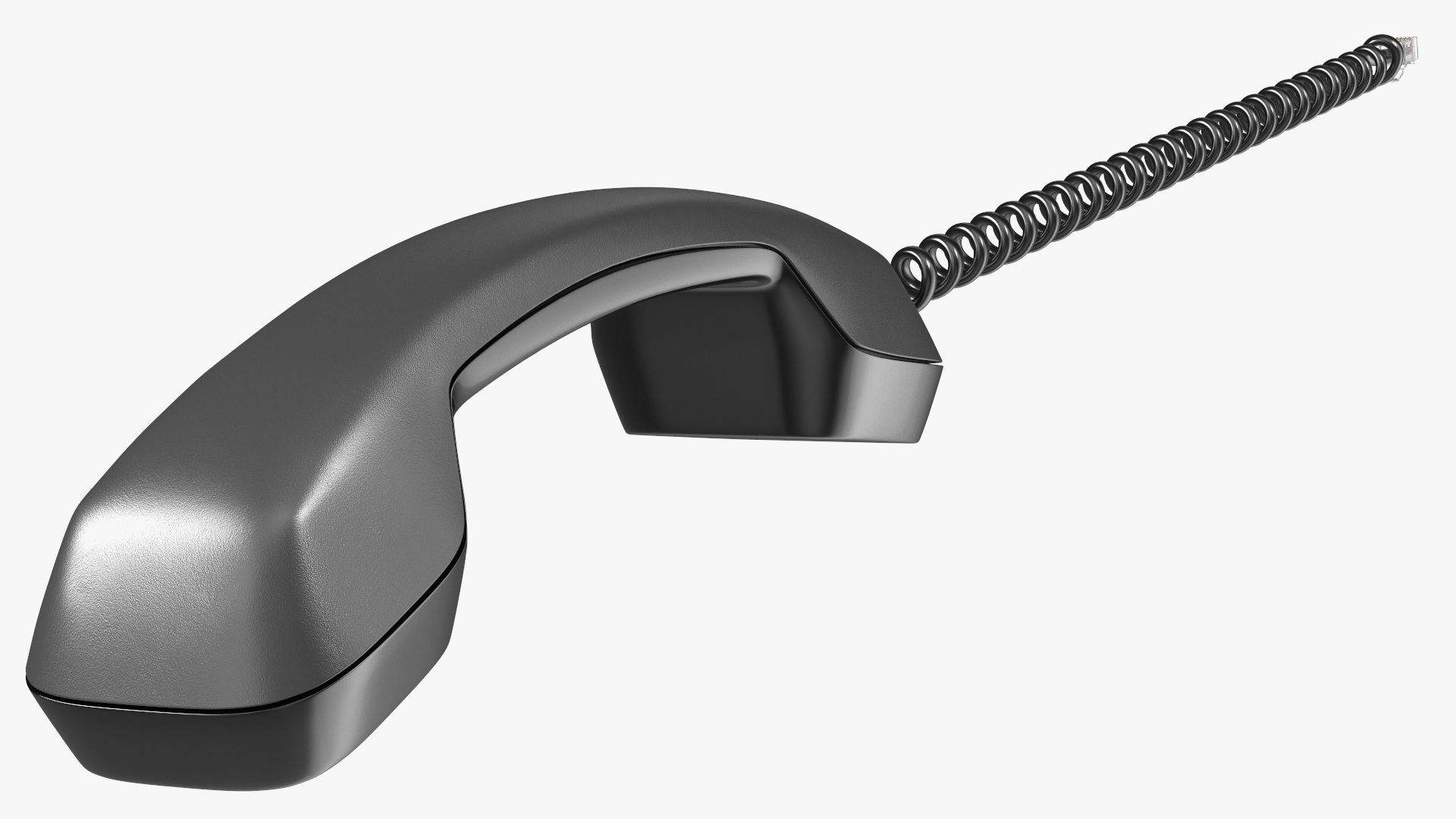 3D RJ11 Cord Phone Handset model