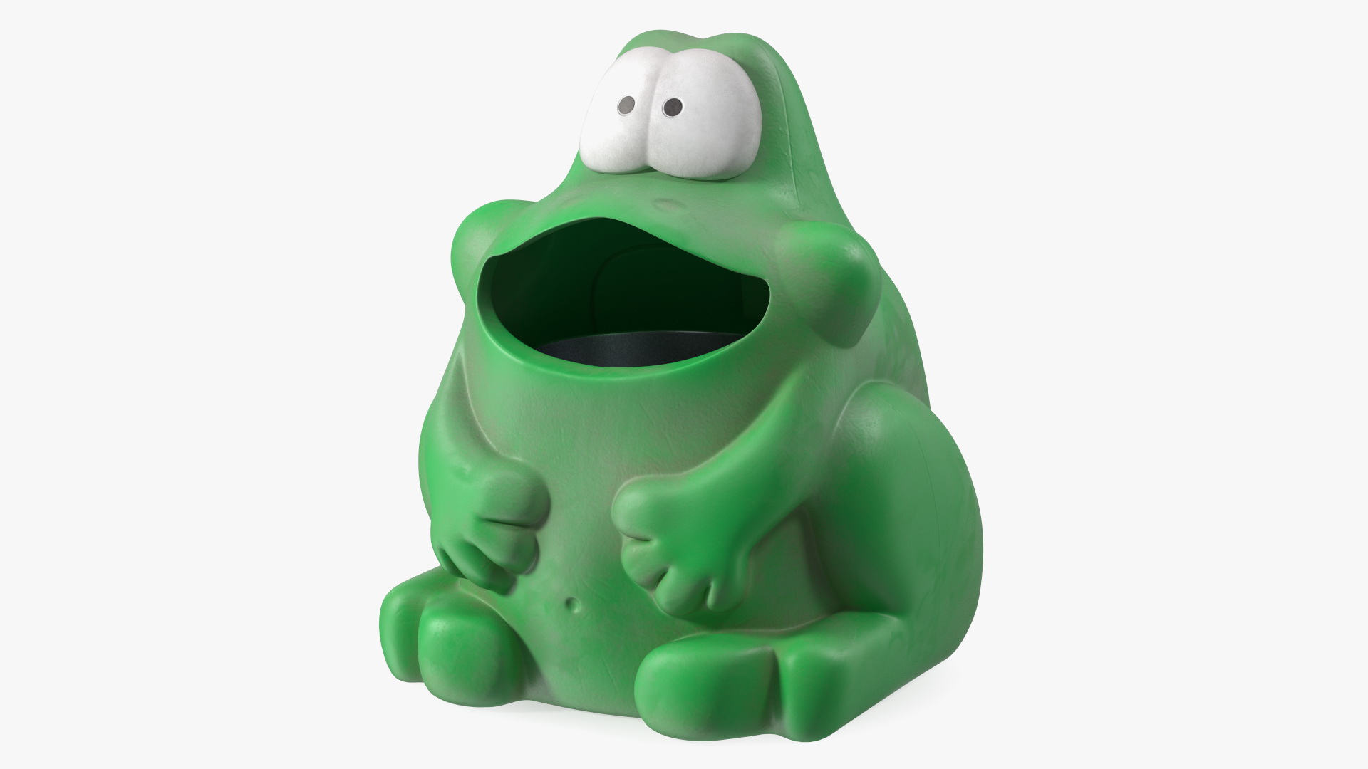 3D Used Frog-Shaped Trash Can