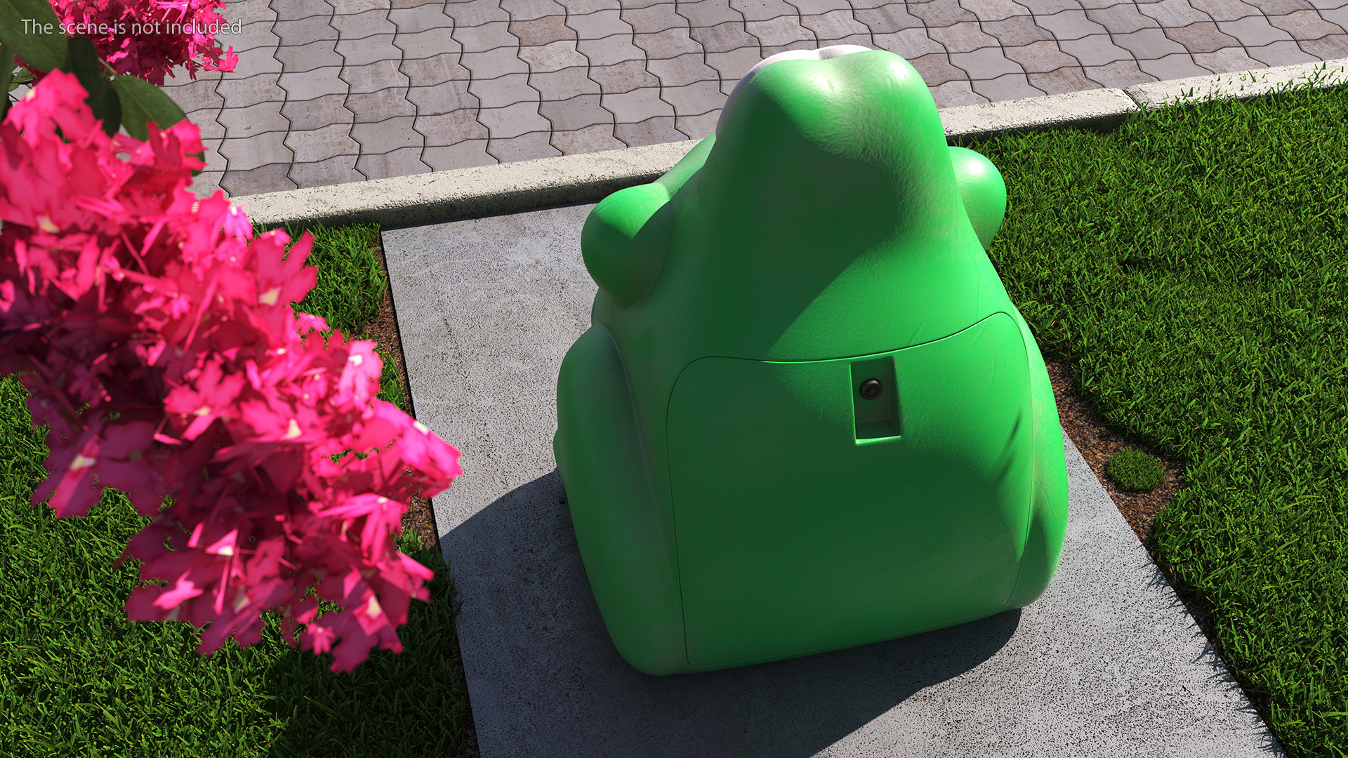 3D Used Frog-Shaped Trash Can