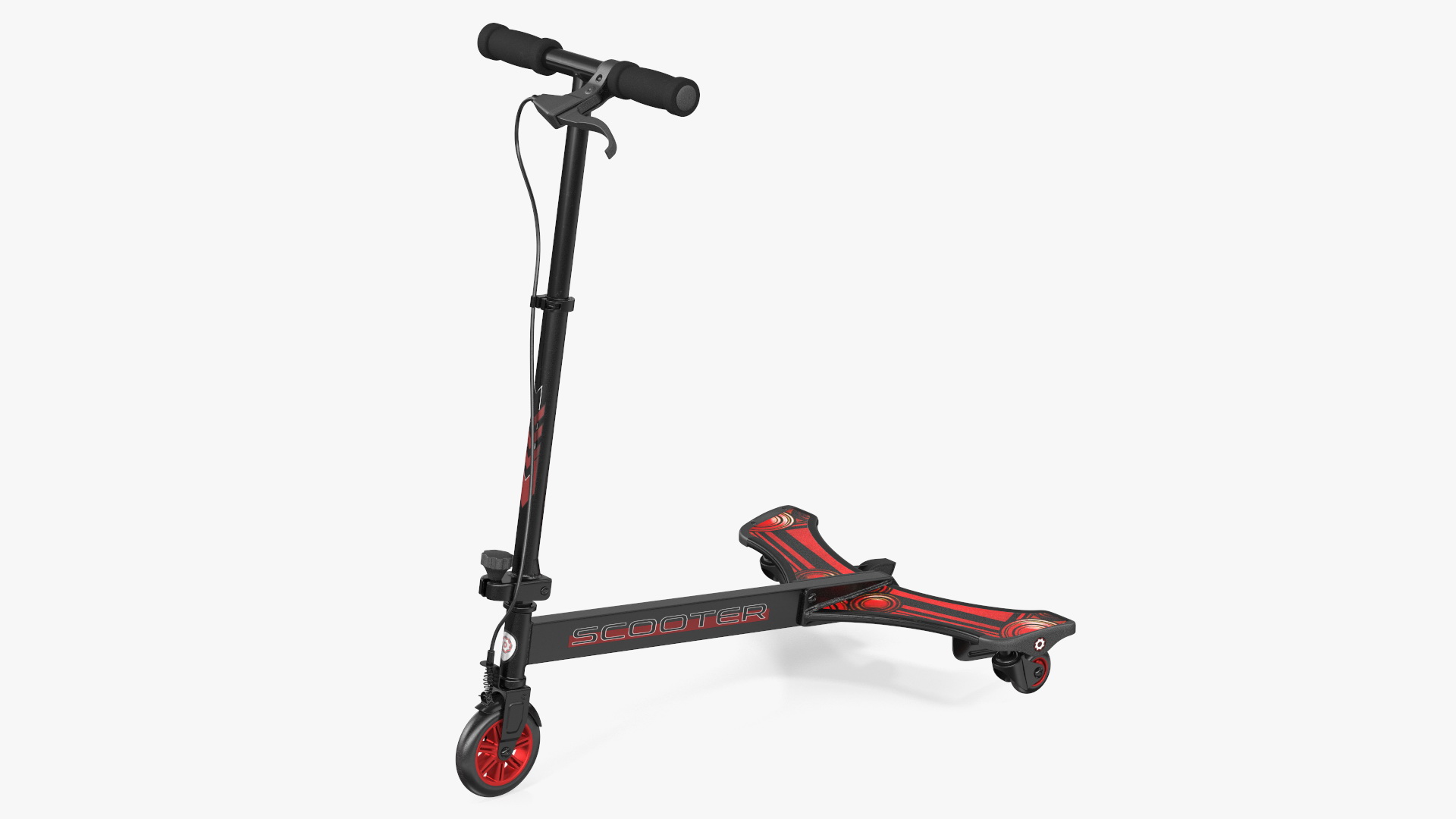 PowerWing Scooter Black Red 3D