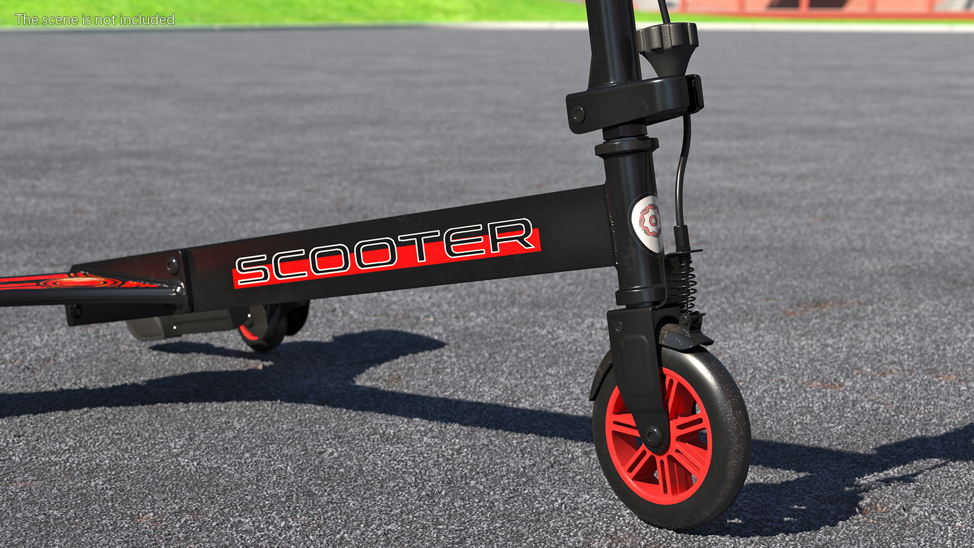 PowerWing Scooter Black Red 3D