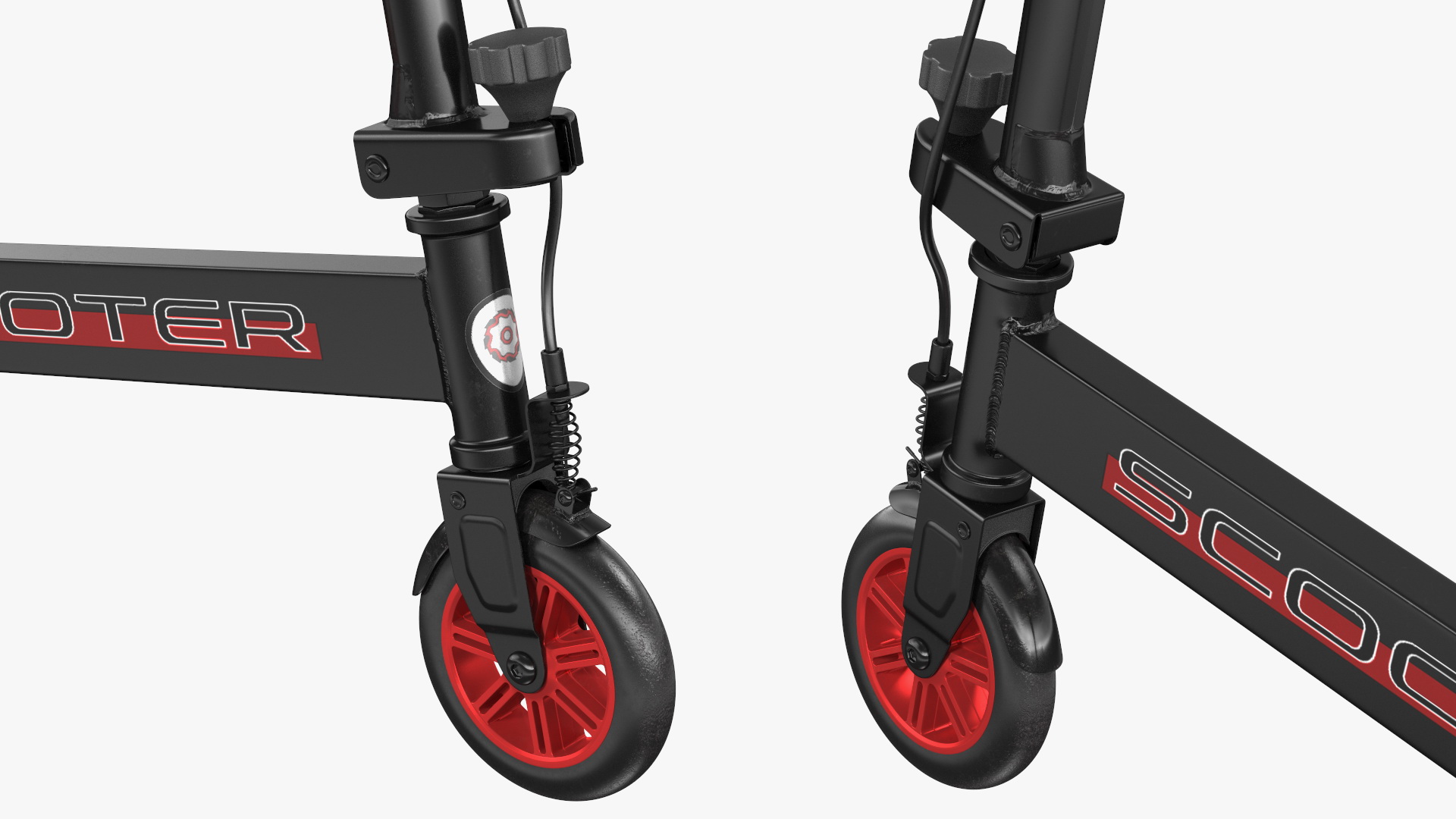 PowerWing Scooter Black Red 3D