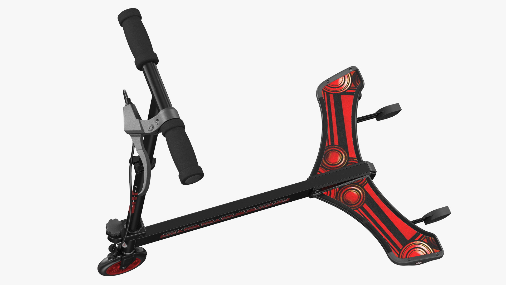 PowerWing Scooter Black Red 3D