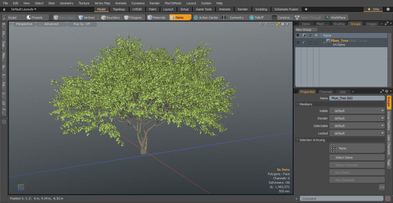 Plum Tree 3D model