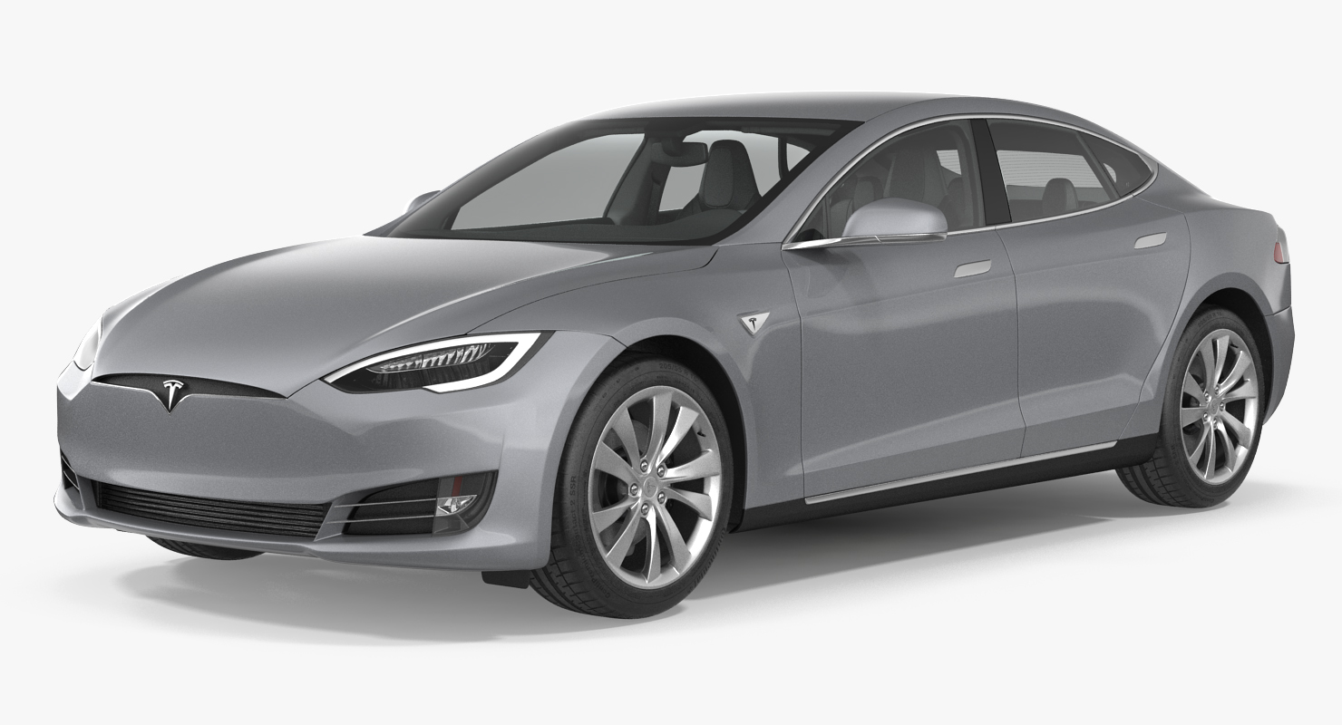 3D Tesla Model S 60 2017 Rigged model