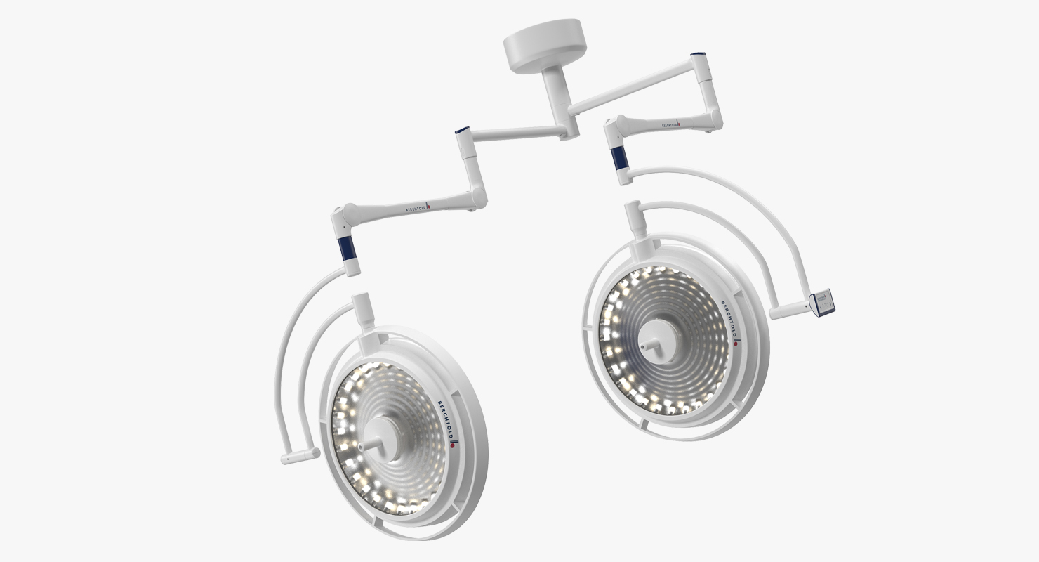 3D model Berchtold Chromophare Ceiling Mount Surgical Lighting System