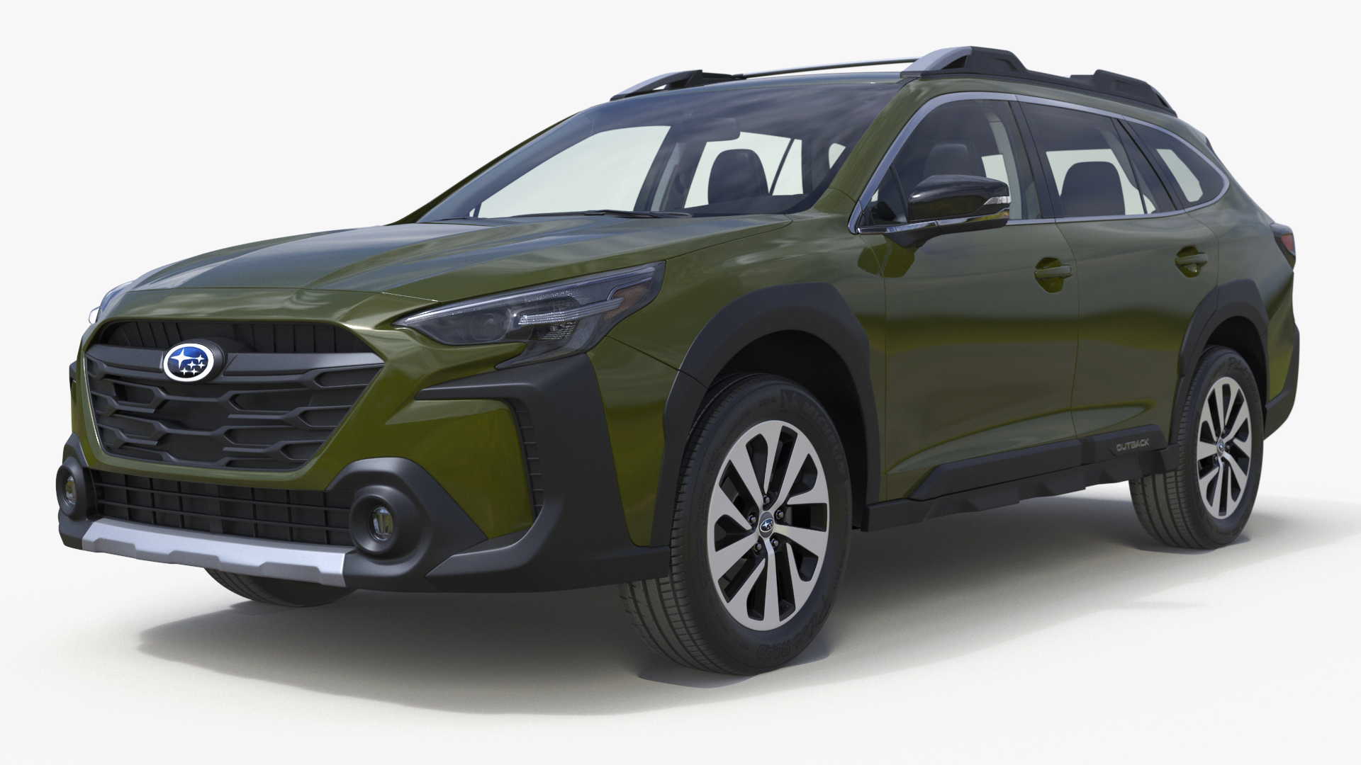 3D Subaru Outback 2025 Green Simplified