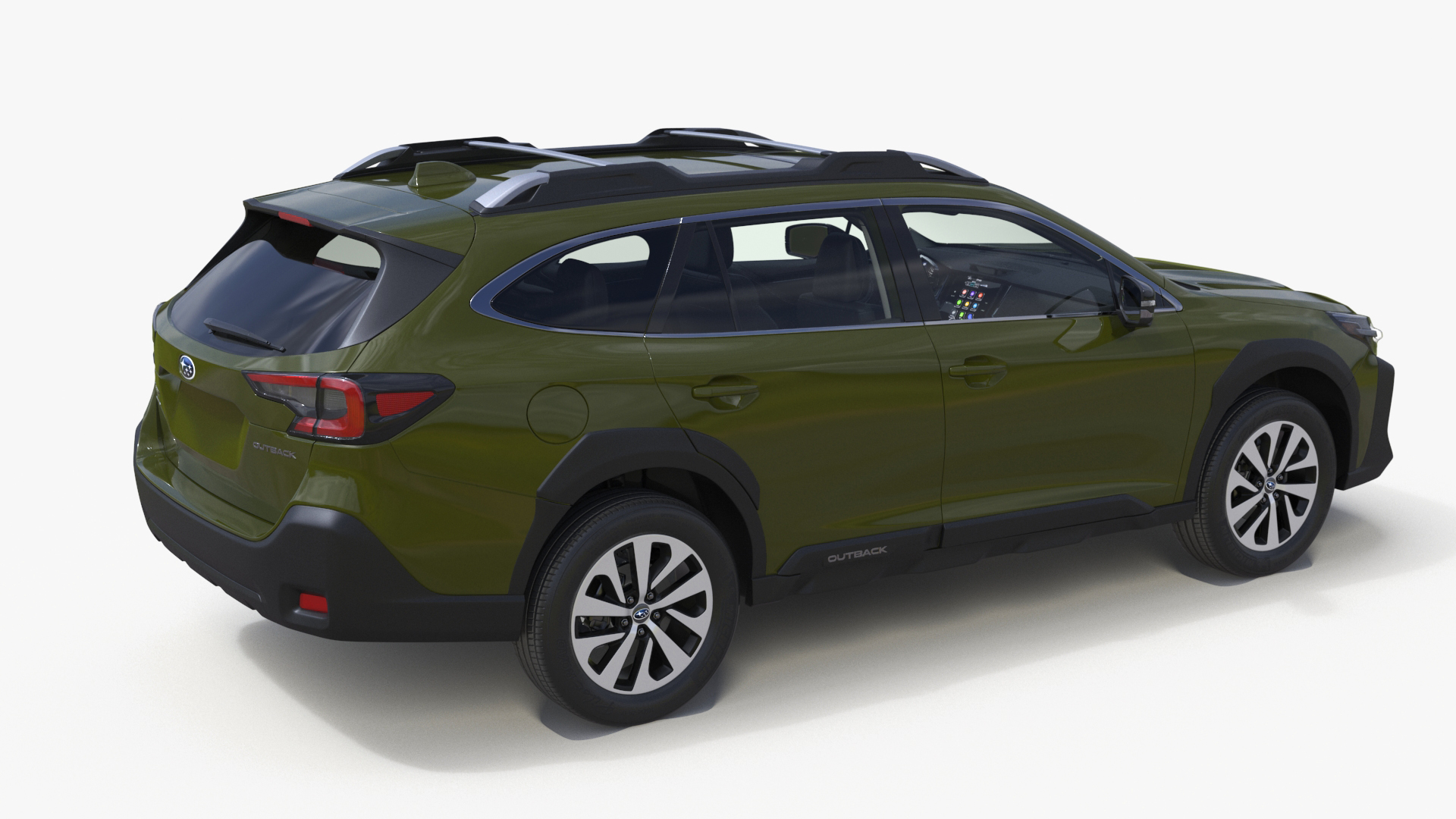 3D Subaru Outback 2025 Green Simplified