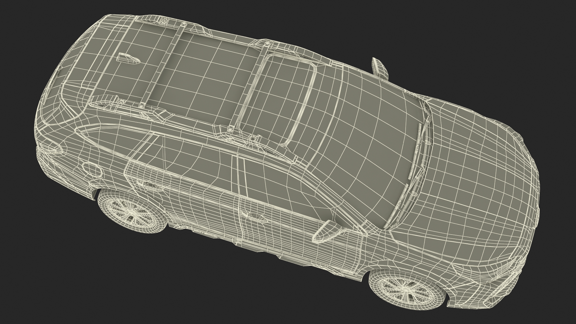 3D Subaru Outback 2025 Green Simplified