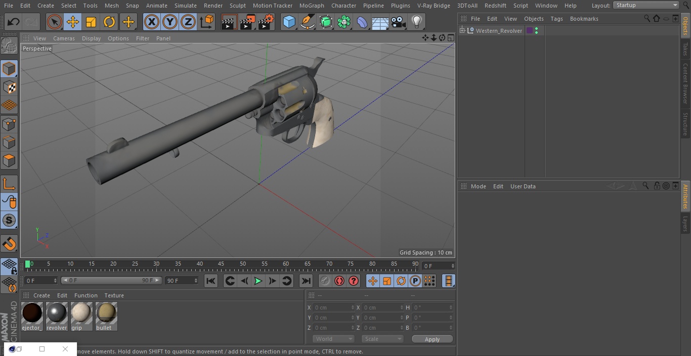 3D Western Revolver