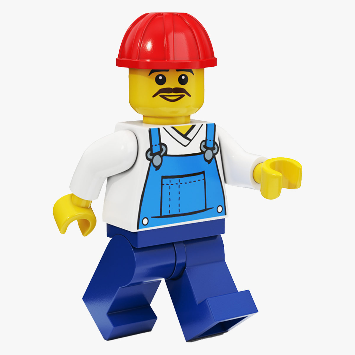 3D Minifigure LEGO Worker Rigged for Cinema 4D model