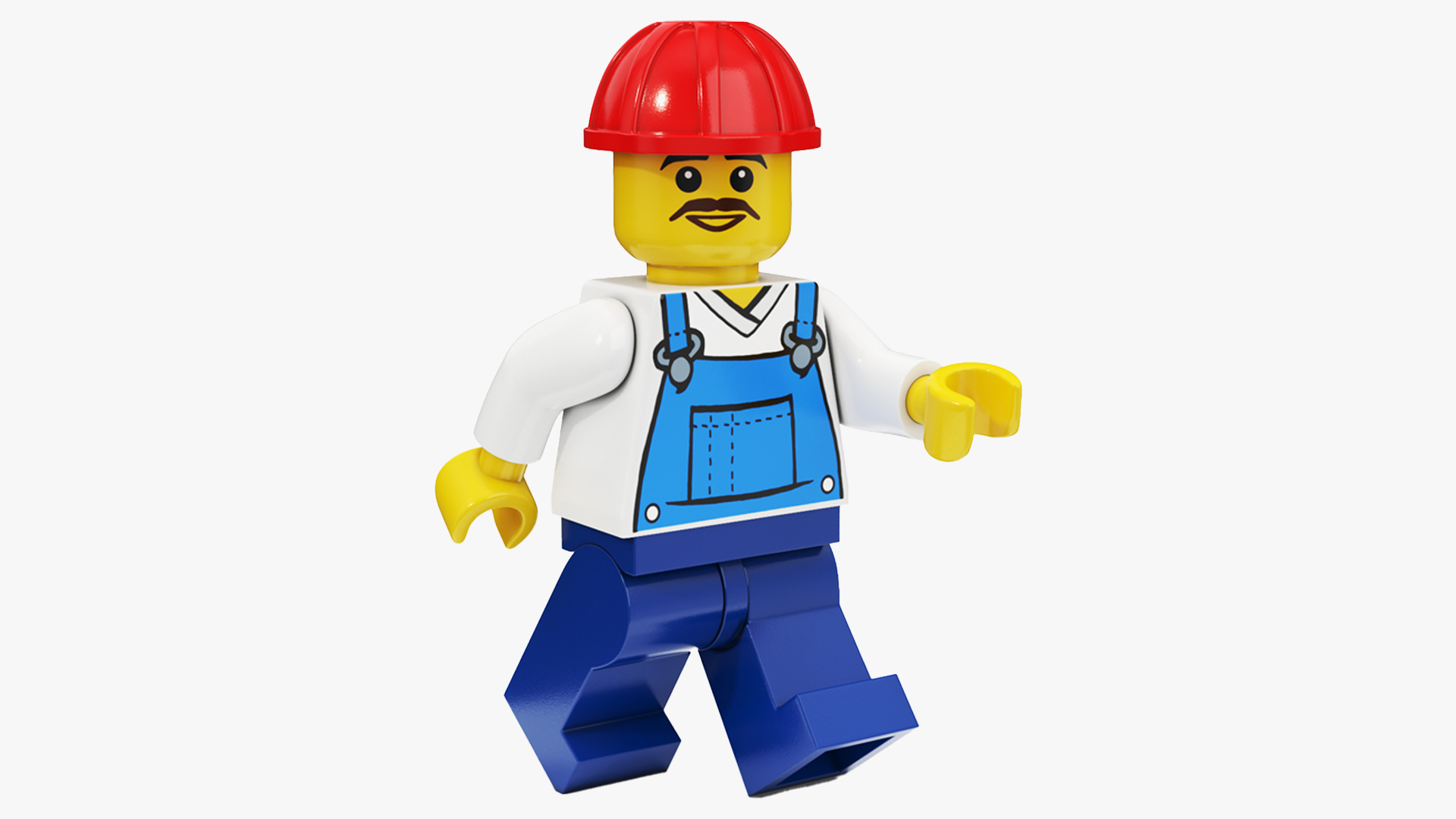 3D Minifigure LEGO Worker Rigged for Cinema 4D model