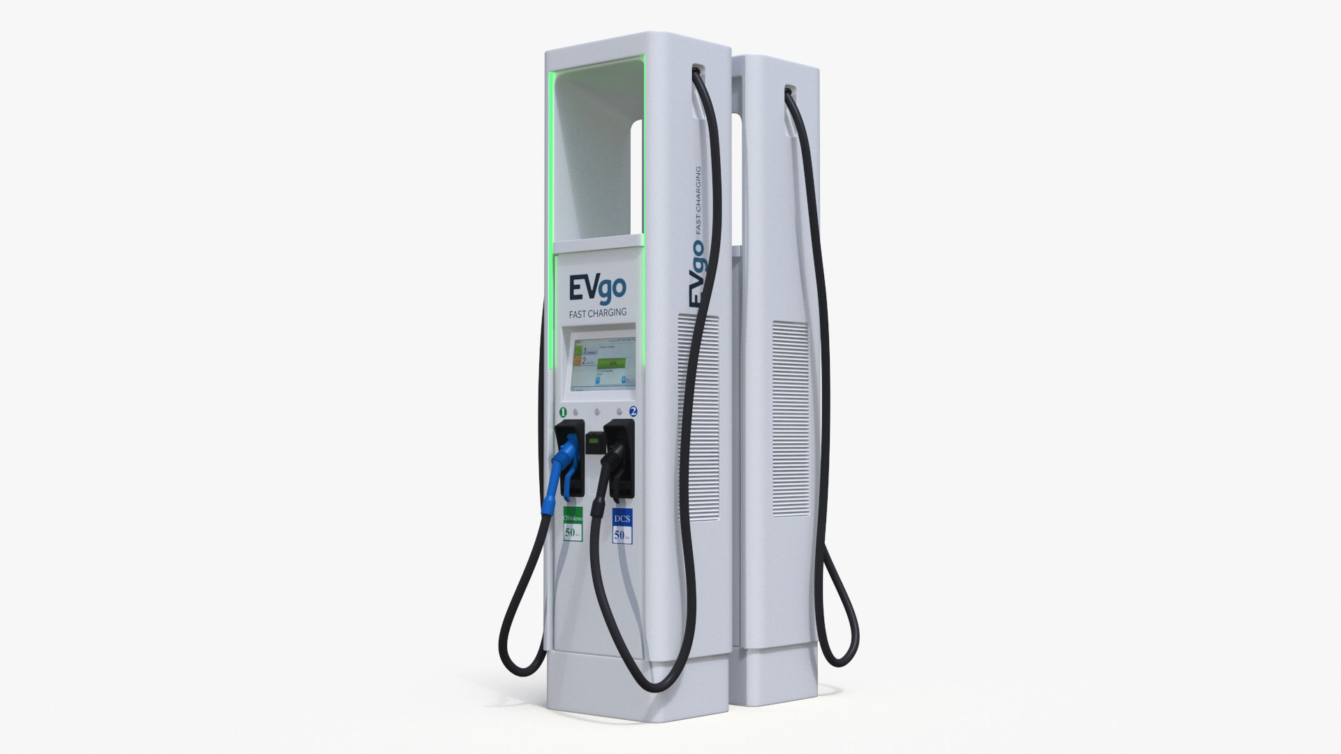 Lucid Electric Cars on EVgo Fast Charging Station 3D model