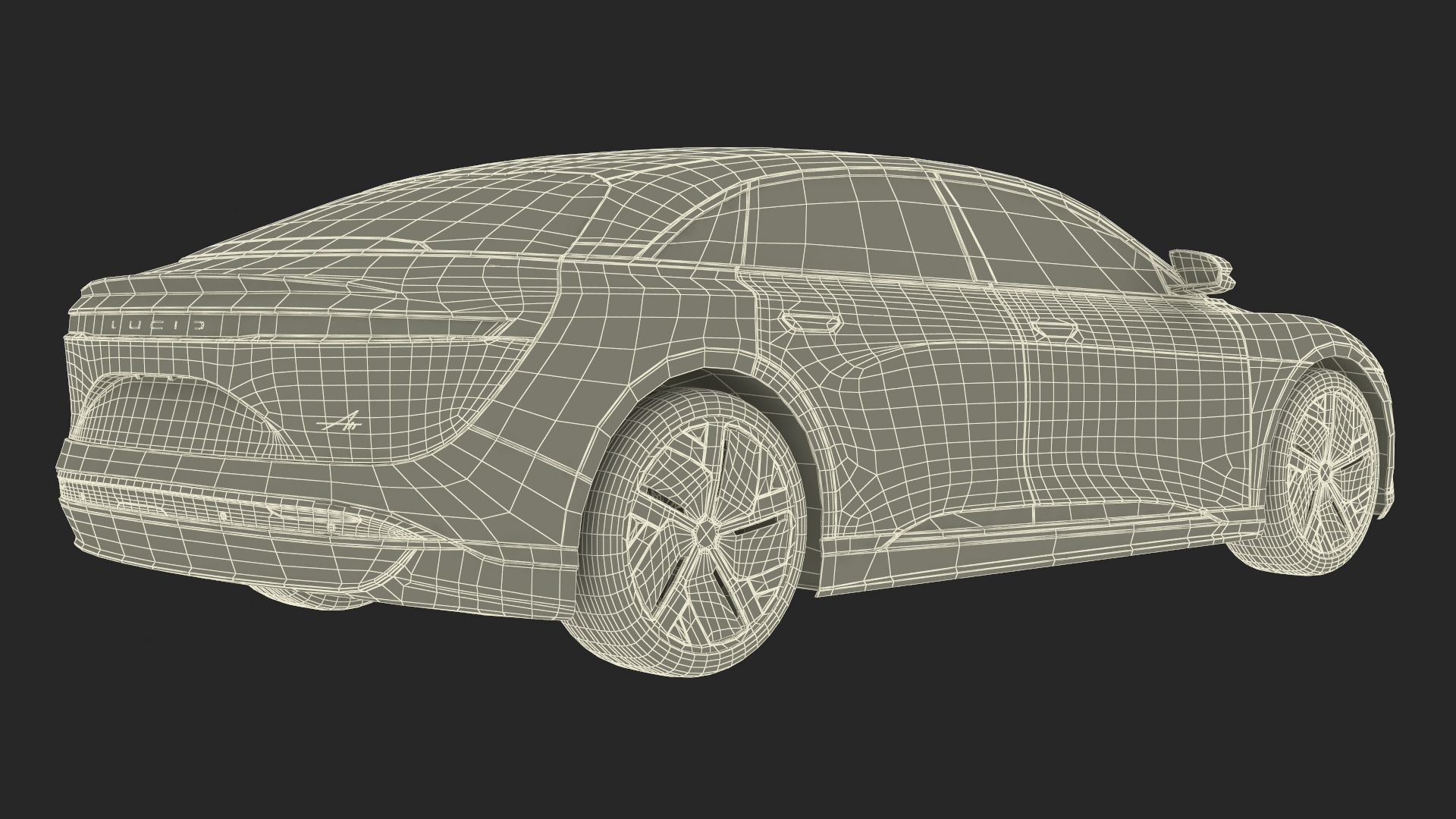 Lucid Electric Cars on EVgo Fast Charging Station 3D model