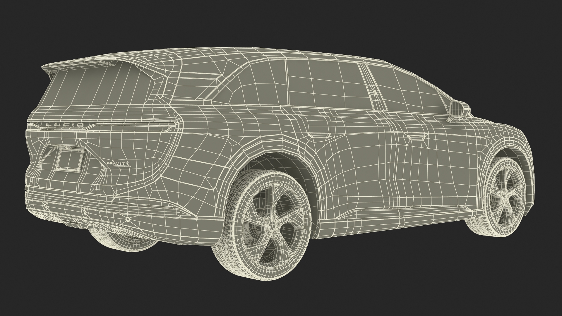 Lucid Electric Cars on EVgo Fast Charging Station 3D model