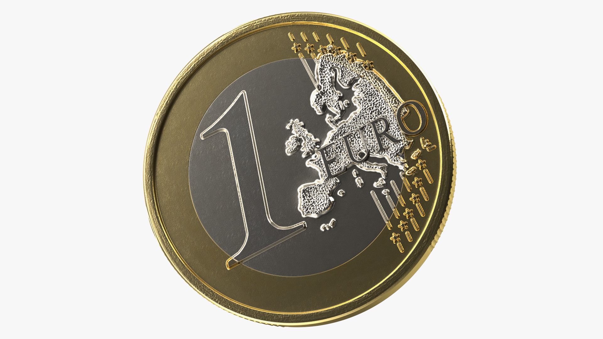 Italian 1 Euro Coin 3D model