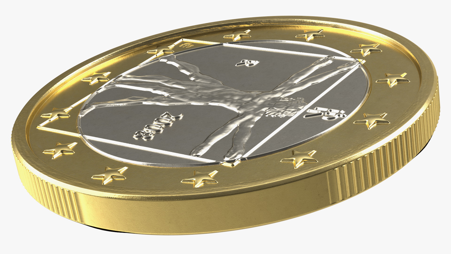 Italian 1 Euro Coin 3D model