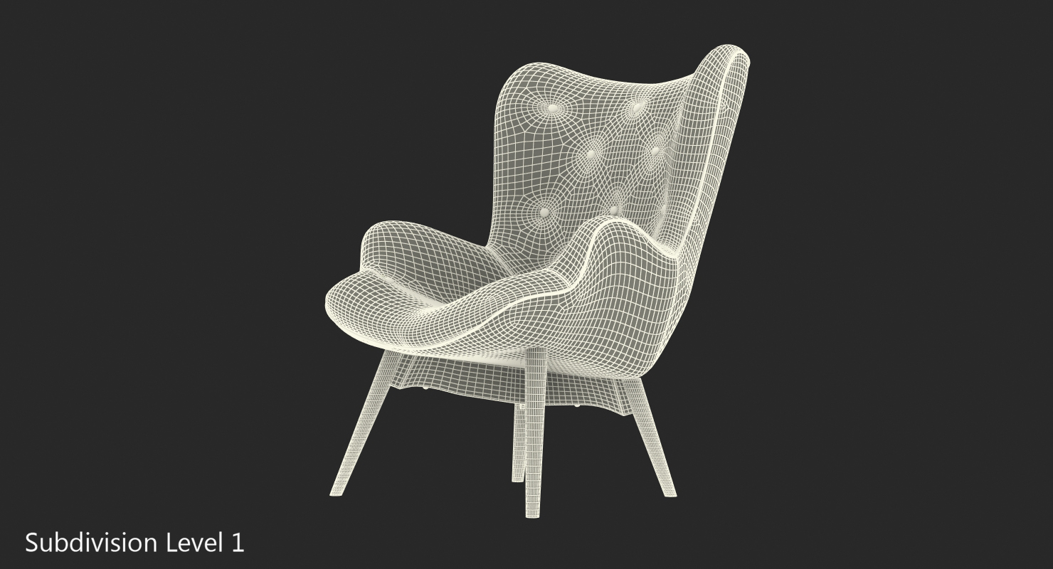 3D model Grant Featherston Lounge Chair Patchwork