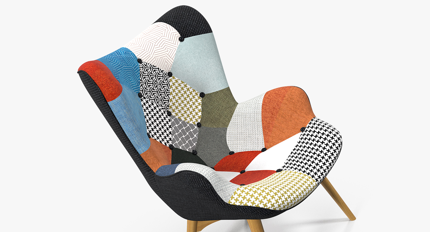 3D model Grant Featherston Lounge Chair Patchwork