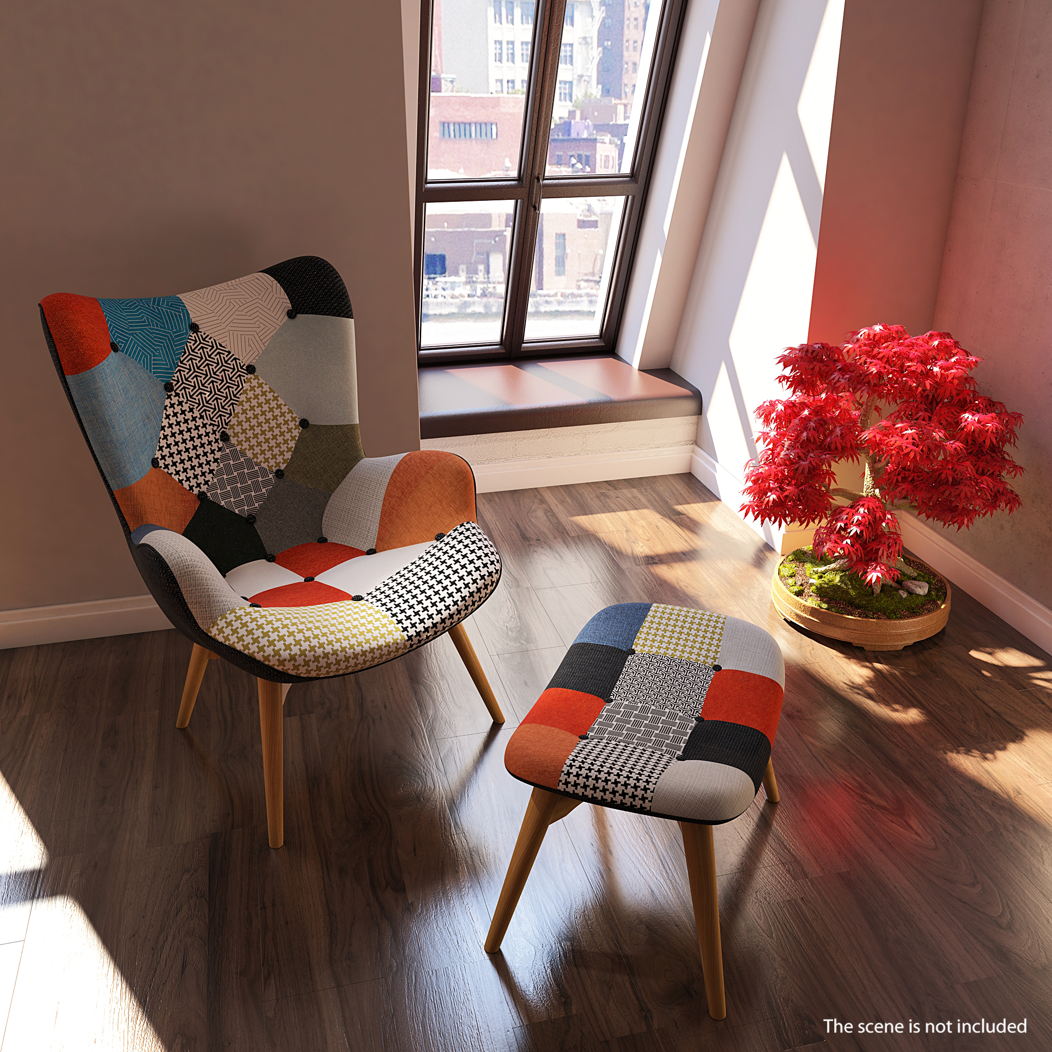 3D model Grant Featherston Lounge Chair Patchwork