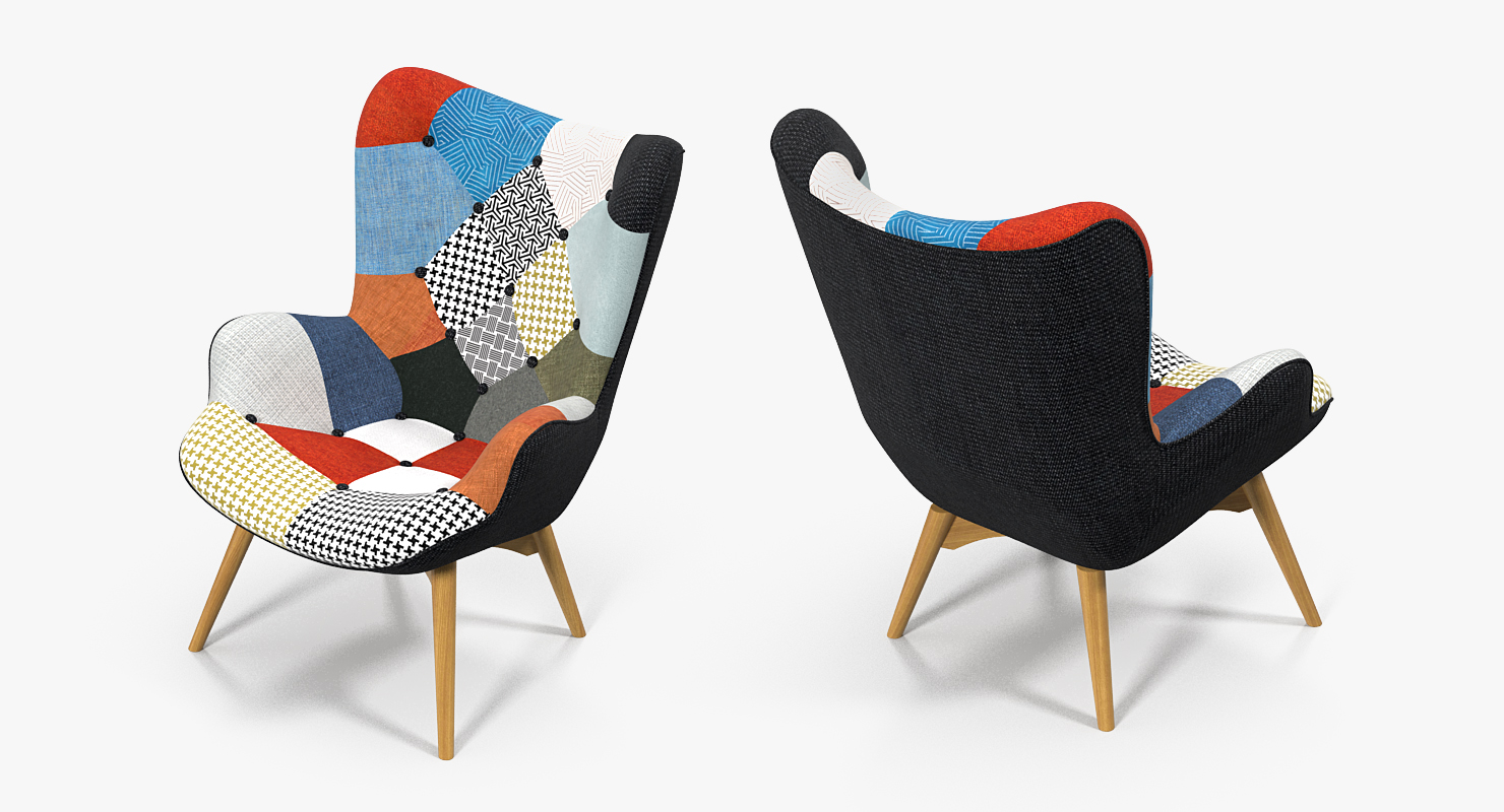 3D model Grant Featherston Lounge Chair Patchwork