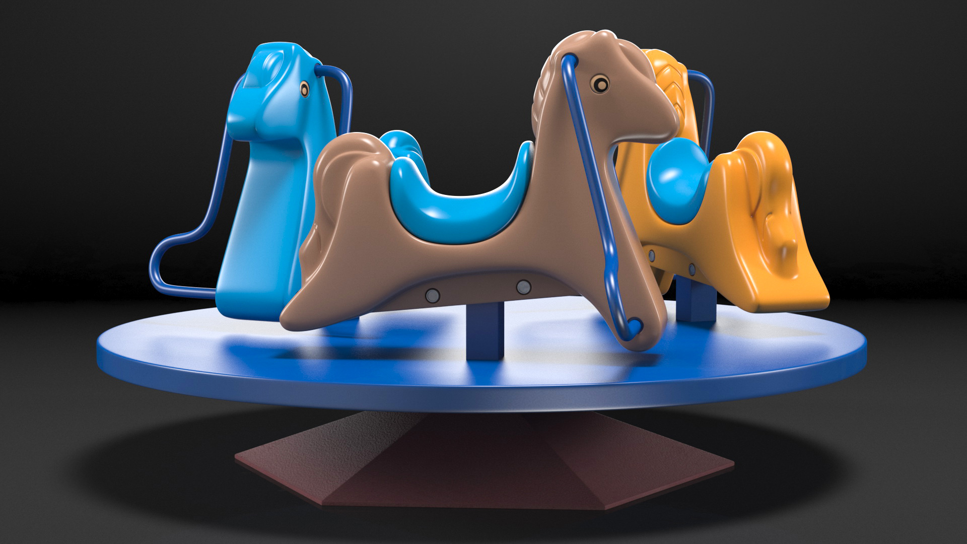 Small Merry Go Round Carousel 3D model