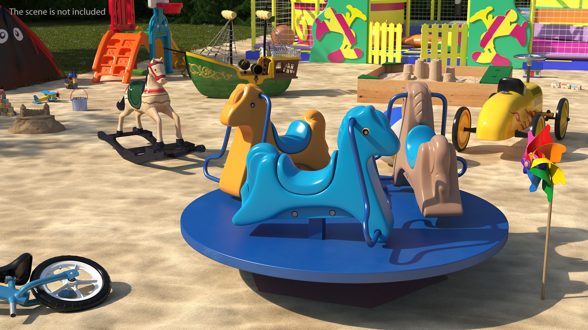 Small Merry Go Round Carousel 3D model