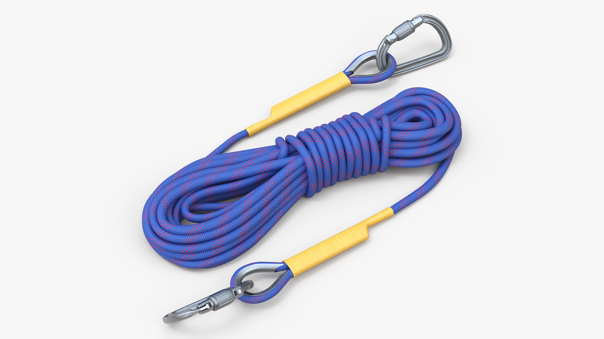 3D Climbing Rope with Carabiner model