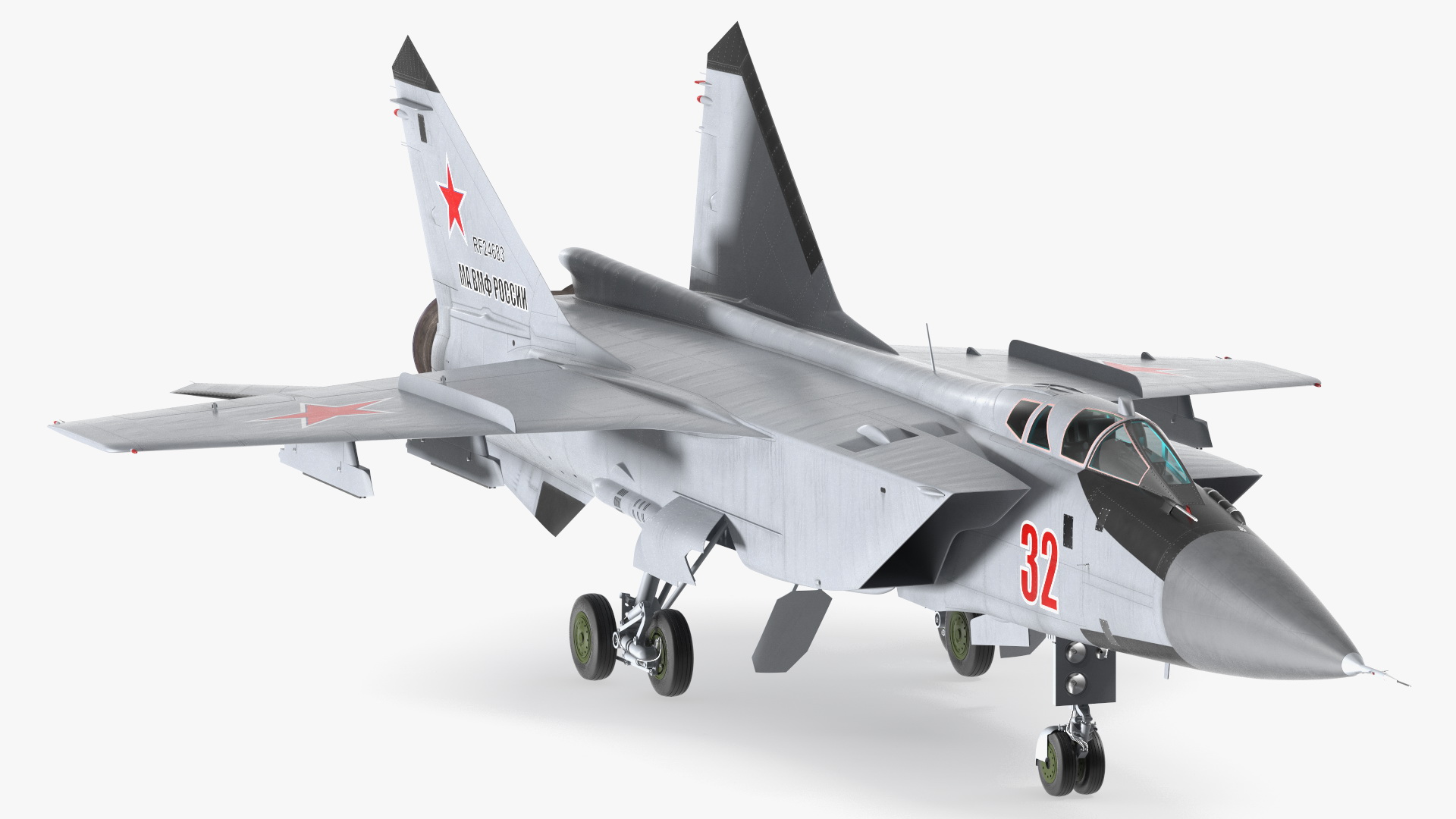 3D Mikoyan MiG-31 Supersonic Interceptor Aircraft