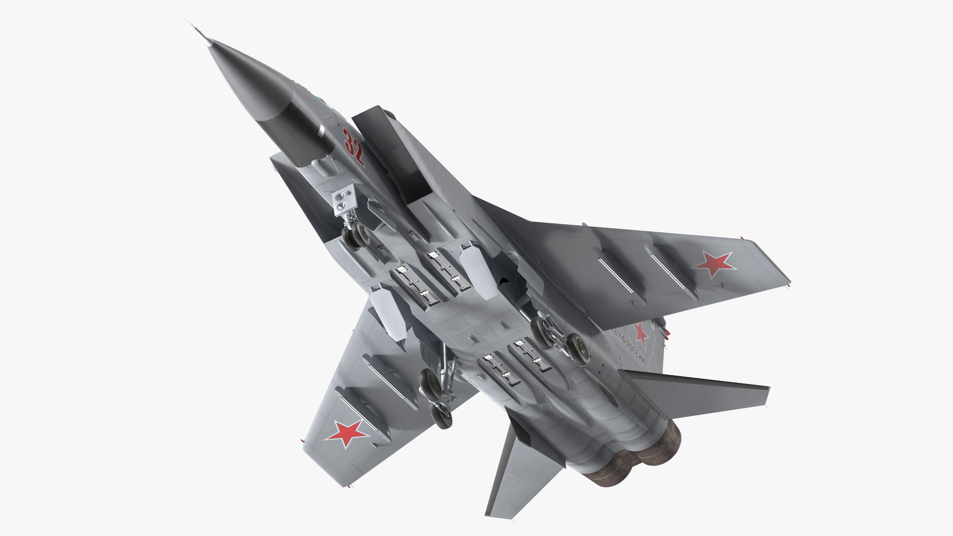 3D Mikoyan MiG-31 Supersonic Interceptor Aircraft