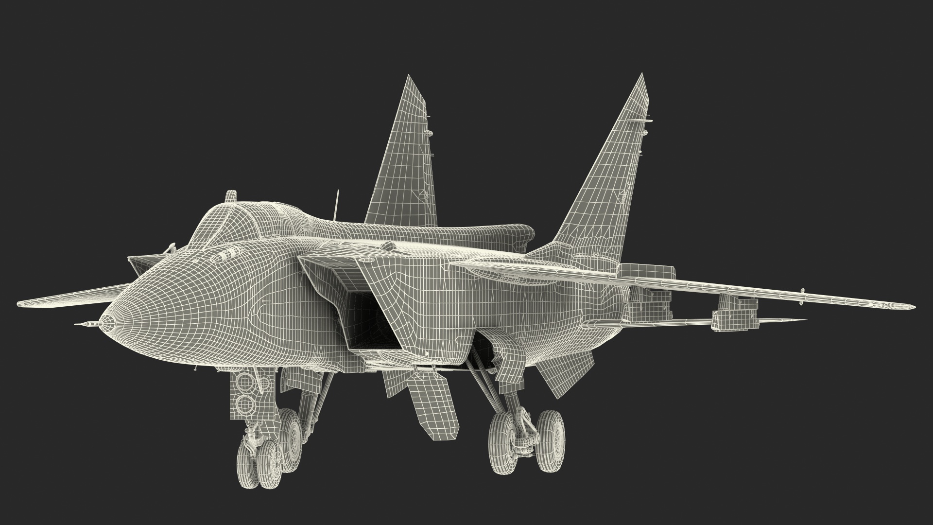 3D Mikoyan MiG-31 Supersonic Interceptor Aircraft